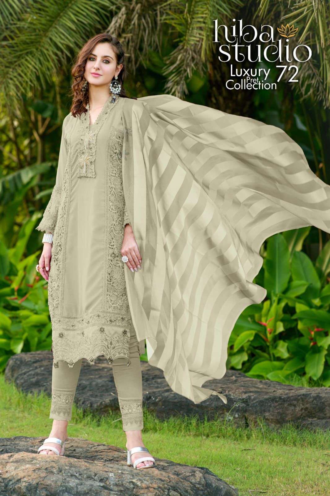 HIBA STUDIO LAXURY PRET COLLECTION VOL 72 GEORGETTE FANCY READYMADE PAKISTANI SUIT 