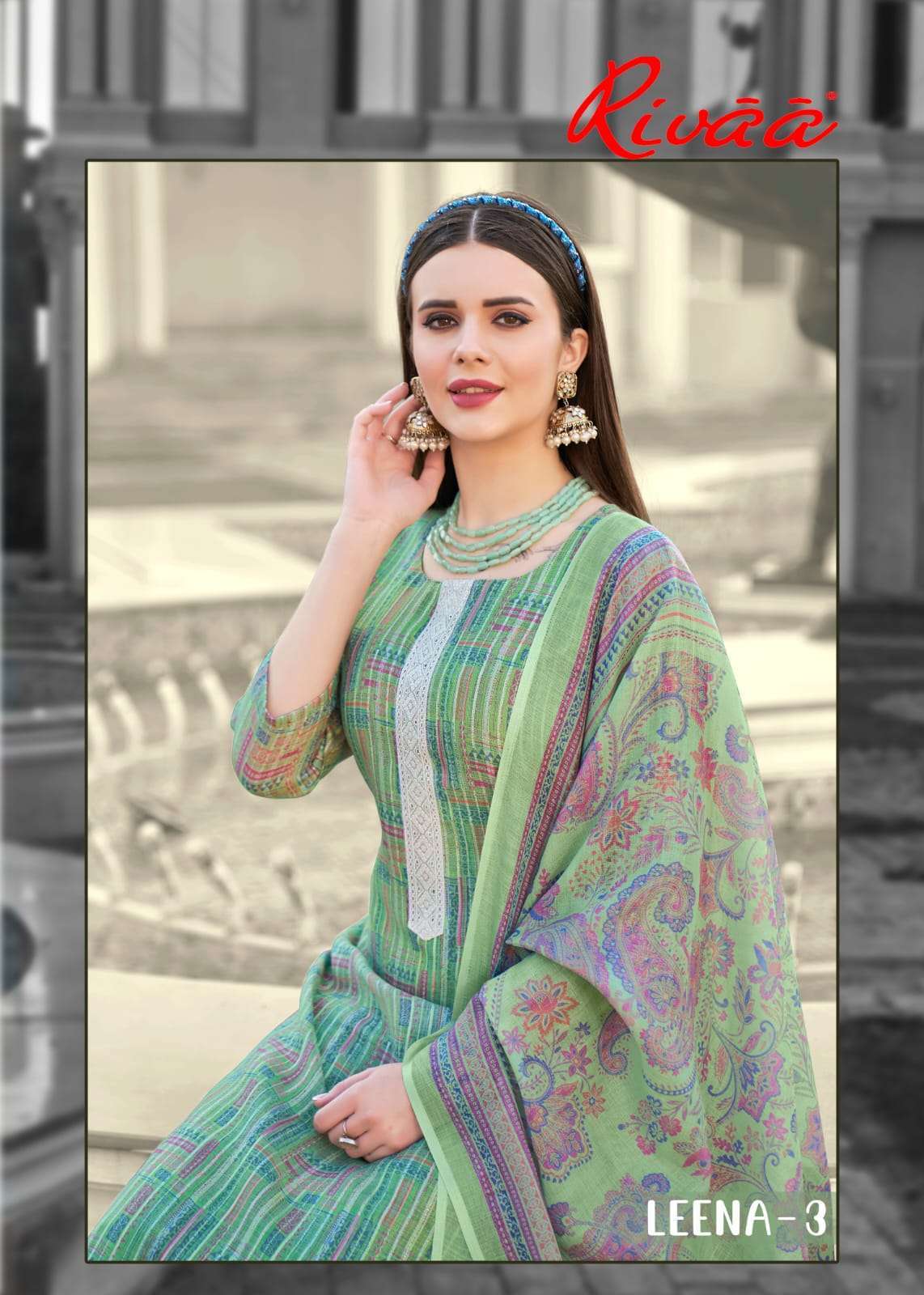 RIVAA LEENA VOL 3 LINEN COTTON DIGITAL PRINTED SALWAR KAMEEZ ONLINE SUPPLIER 