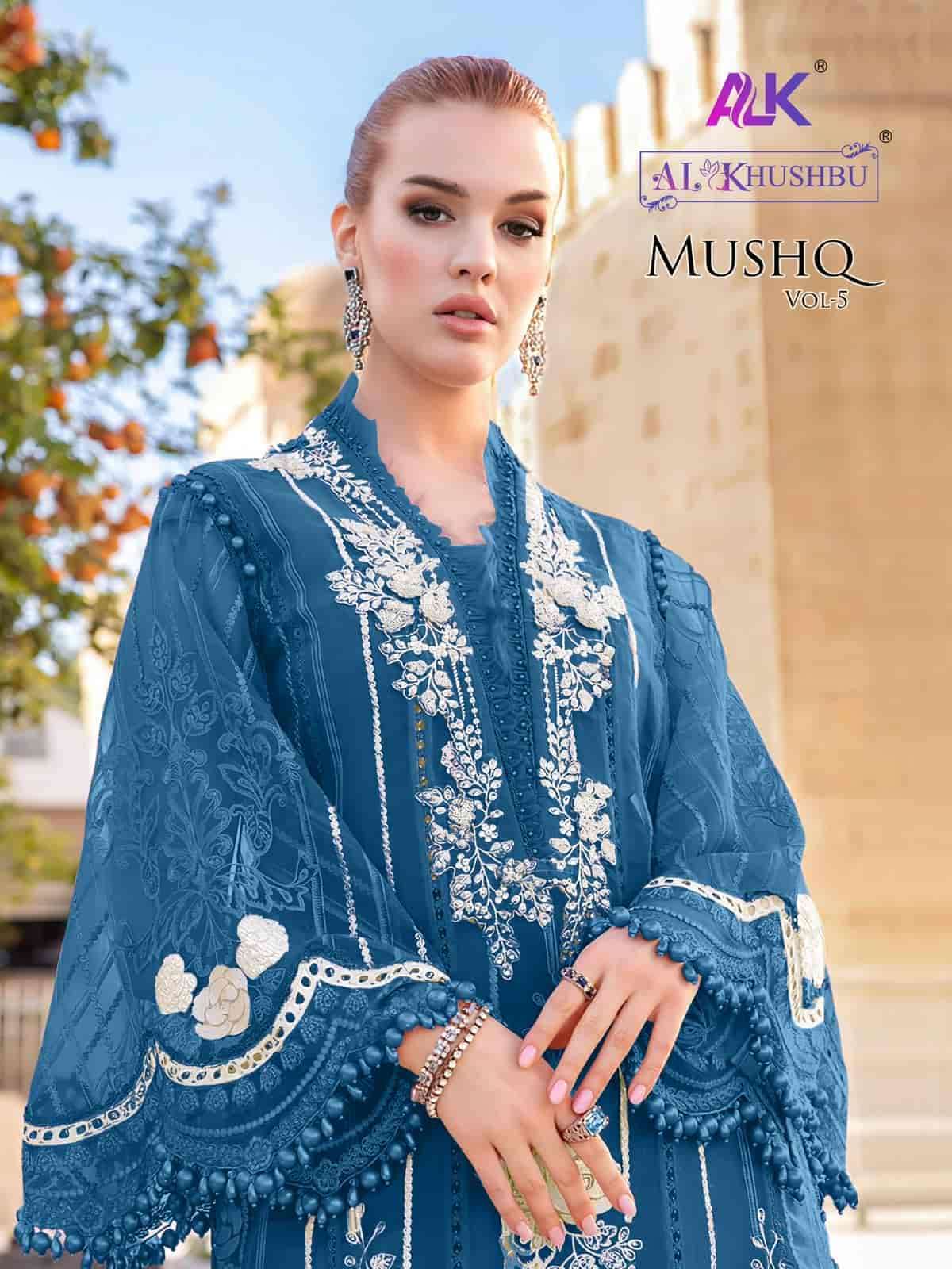 AL KHUSHBU MUSHQ VOL-5 PURE CAMRIC COTTON EMBRODERY SALWAR KAMEEZ ONLINE SUPPLIER 