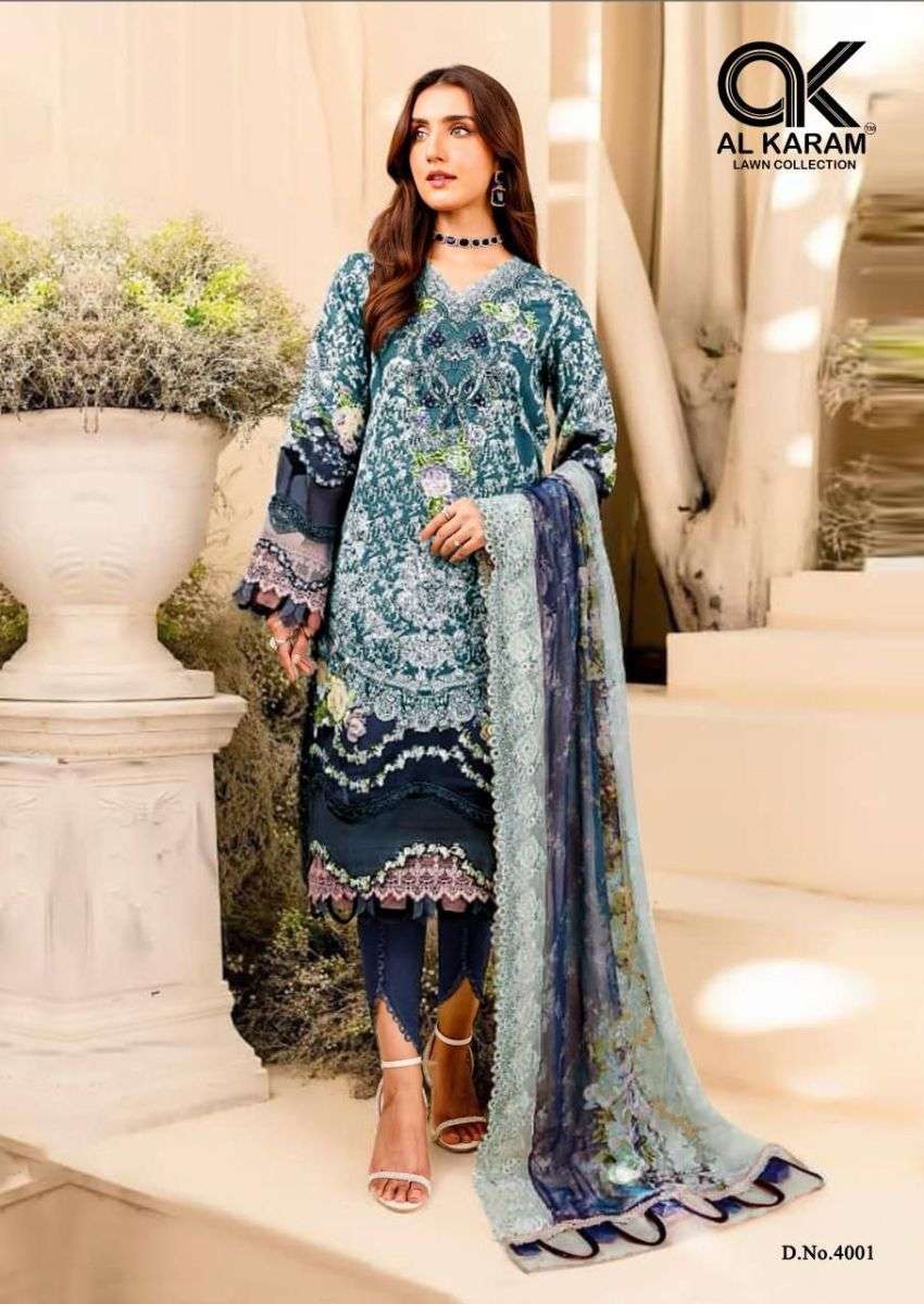 AL KARAM FIRDOUS VOL 4 SOFT COTTON PURE COTTON EMBRODERY SALWAR KAMEEZ DEALER 