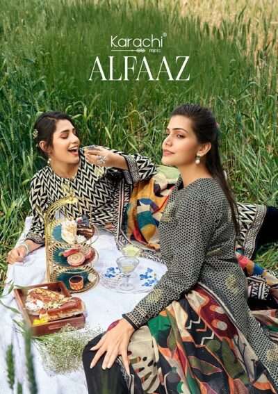 KARACHI PRINTS ALFAAZ CAMRIC COTTON DIGITAL PRINTED LADIES SUIT WHOLESALER 