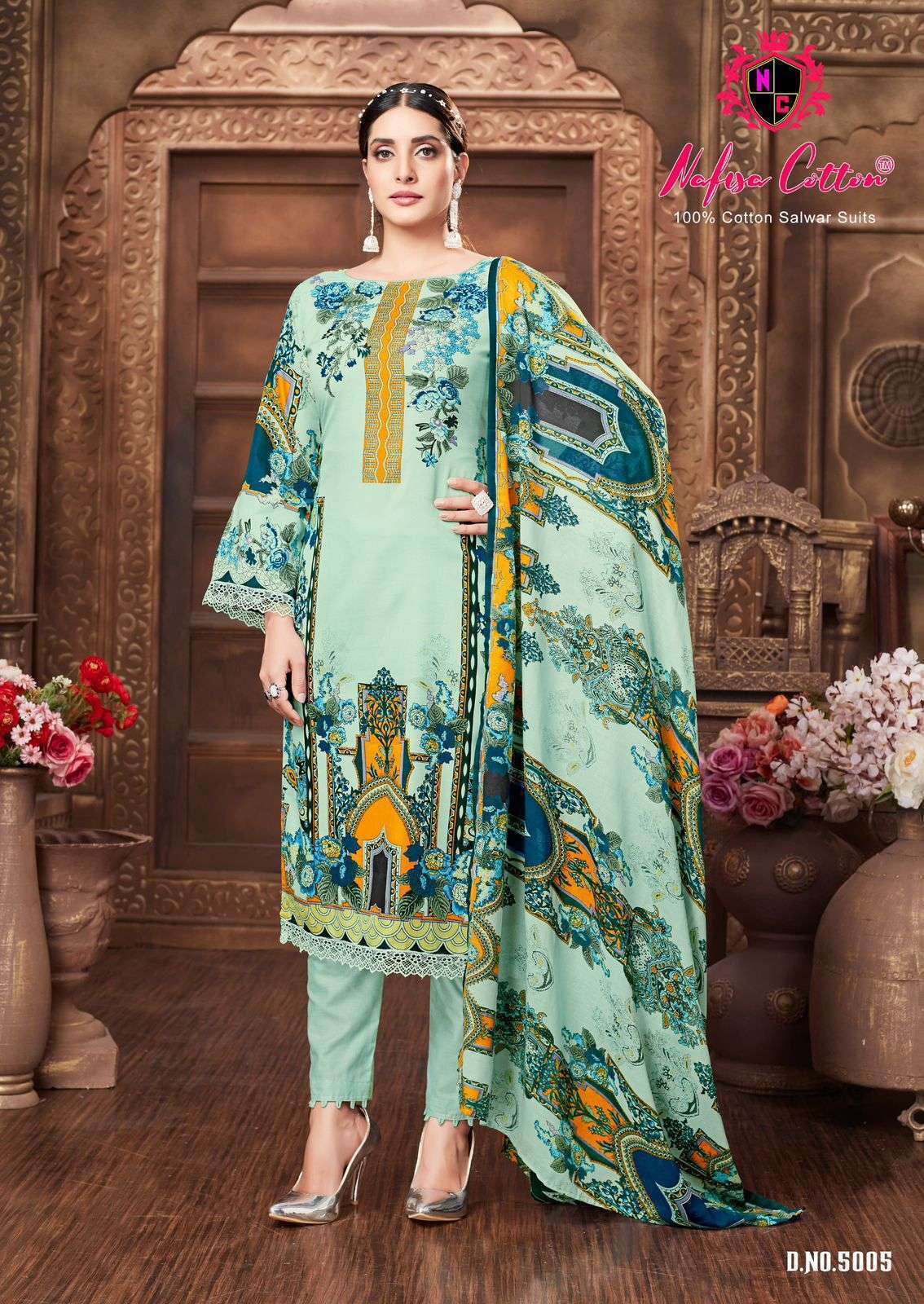 NAFISA COTTON MAHERA VOL 5 SOFT COTTON PAKISTANI PRINTED LADIES SUIT 