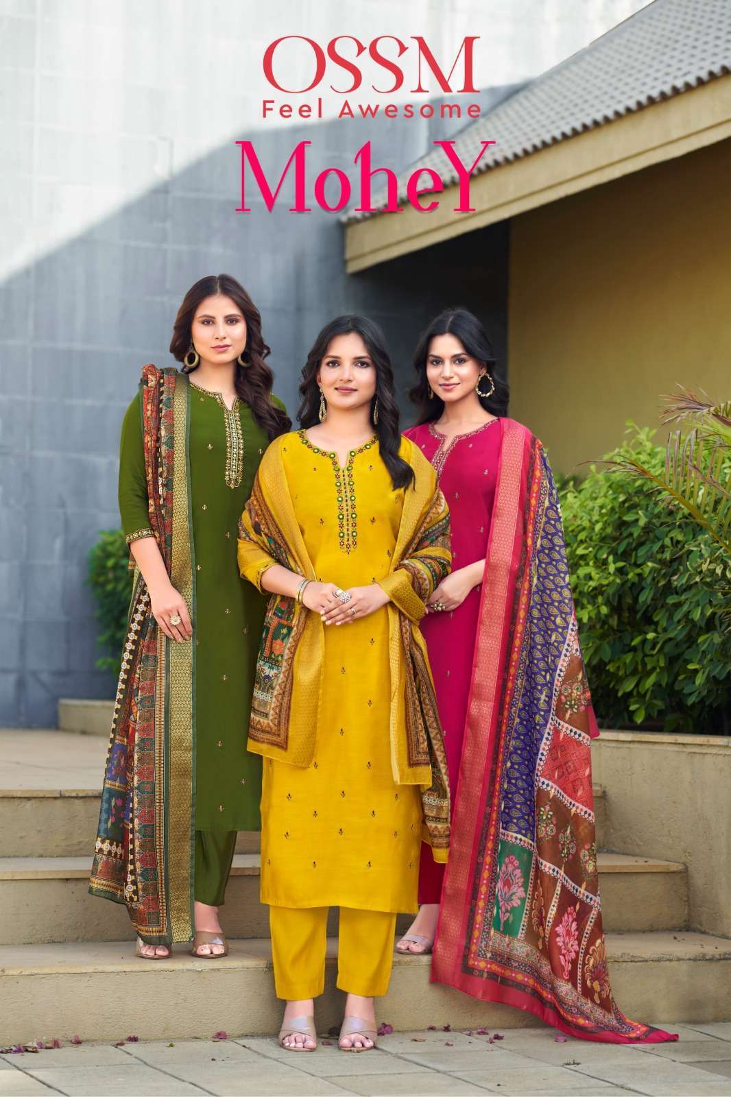 OSSM MOHEY VISCOSE SILK FESTIVE WEAR DESIGNER KURTI MANUFACTURER IN SURAT 