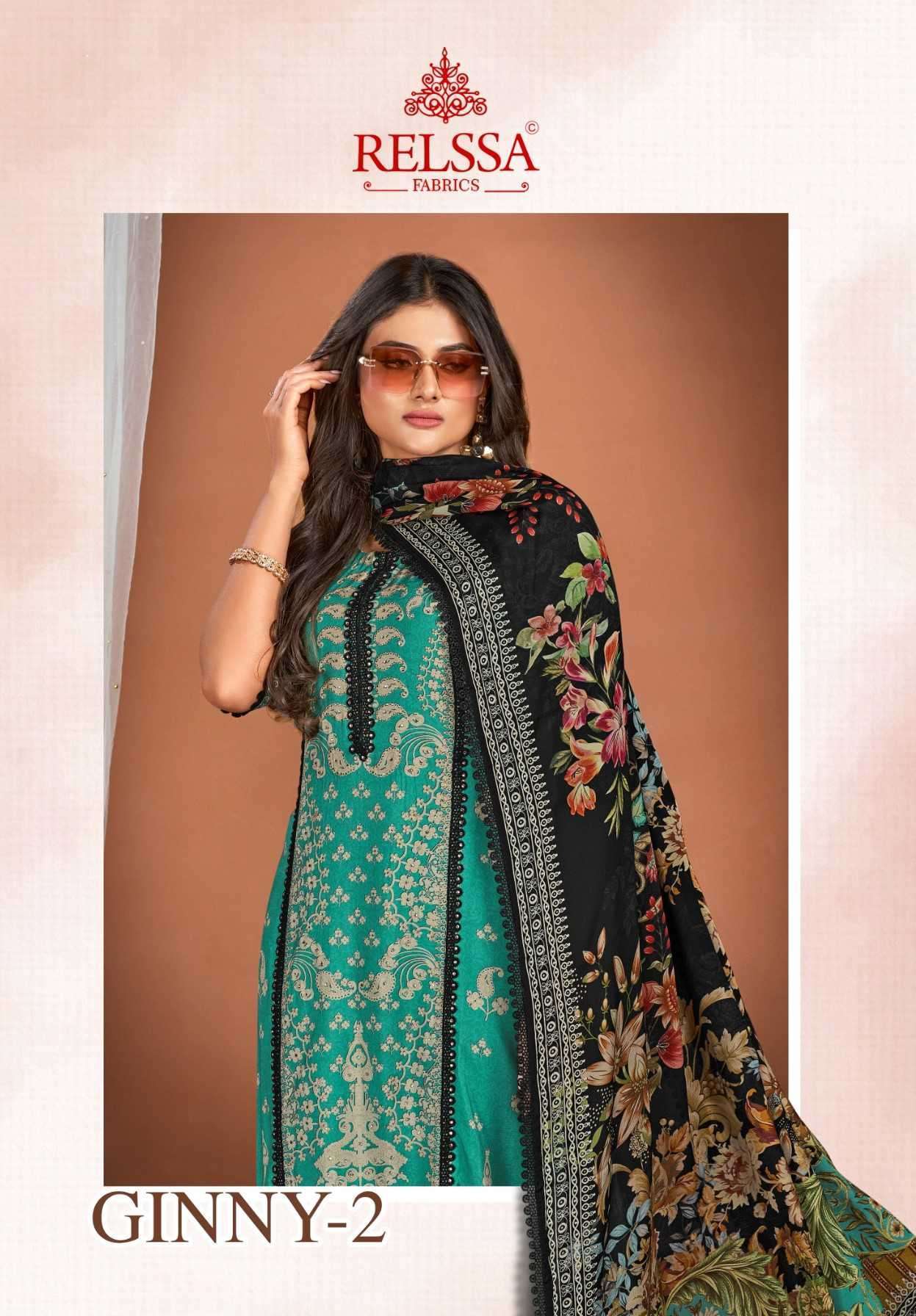 RELSAA GINNY VOL 2 PURE MUSLIN DIGITAL PRINT WITH HANDWORK CASUAL WEAR SUIT DEALER  IN SURAT 