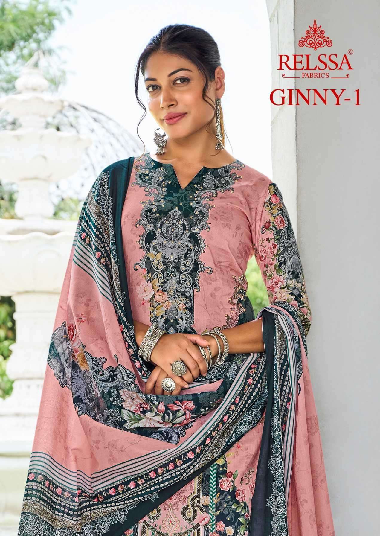 RELSSA GINNY VOL 1 MUSLIN DIGITAL PRINTED HANDWORK SALWAR KAMEEZ DEALER 