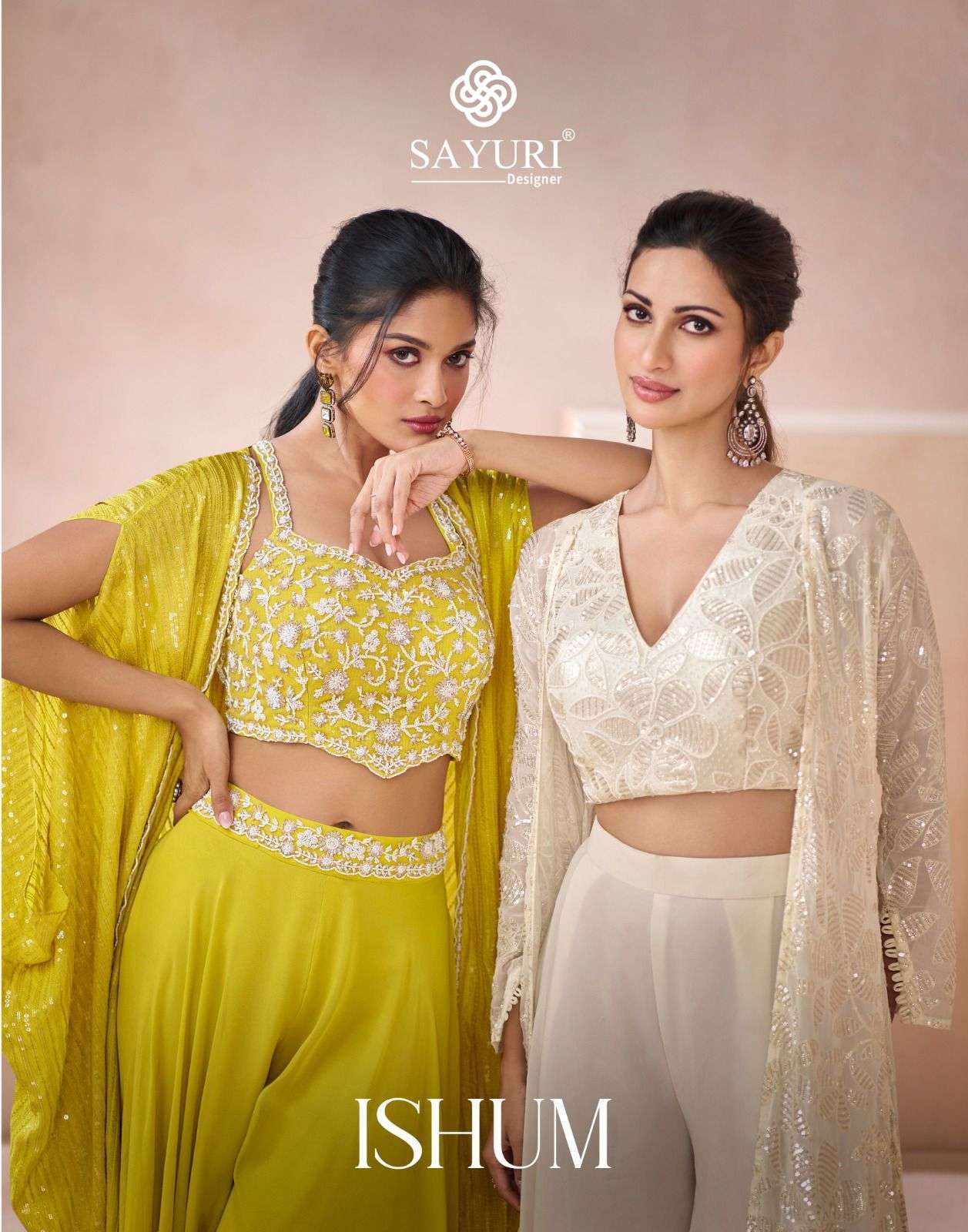 SAYURI ISHUM REAL GEORGETTE EMBRODERY WORK WESTERN WEAR SUPPLIER 