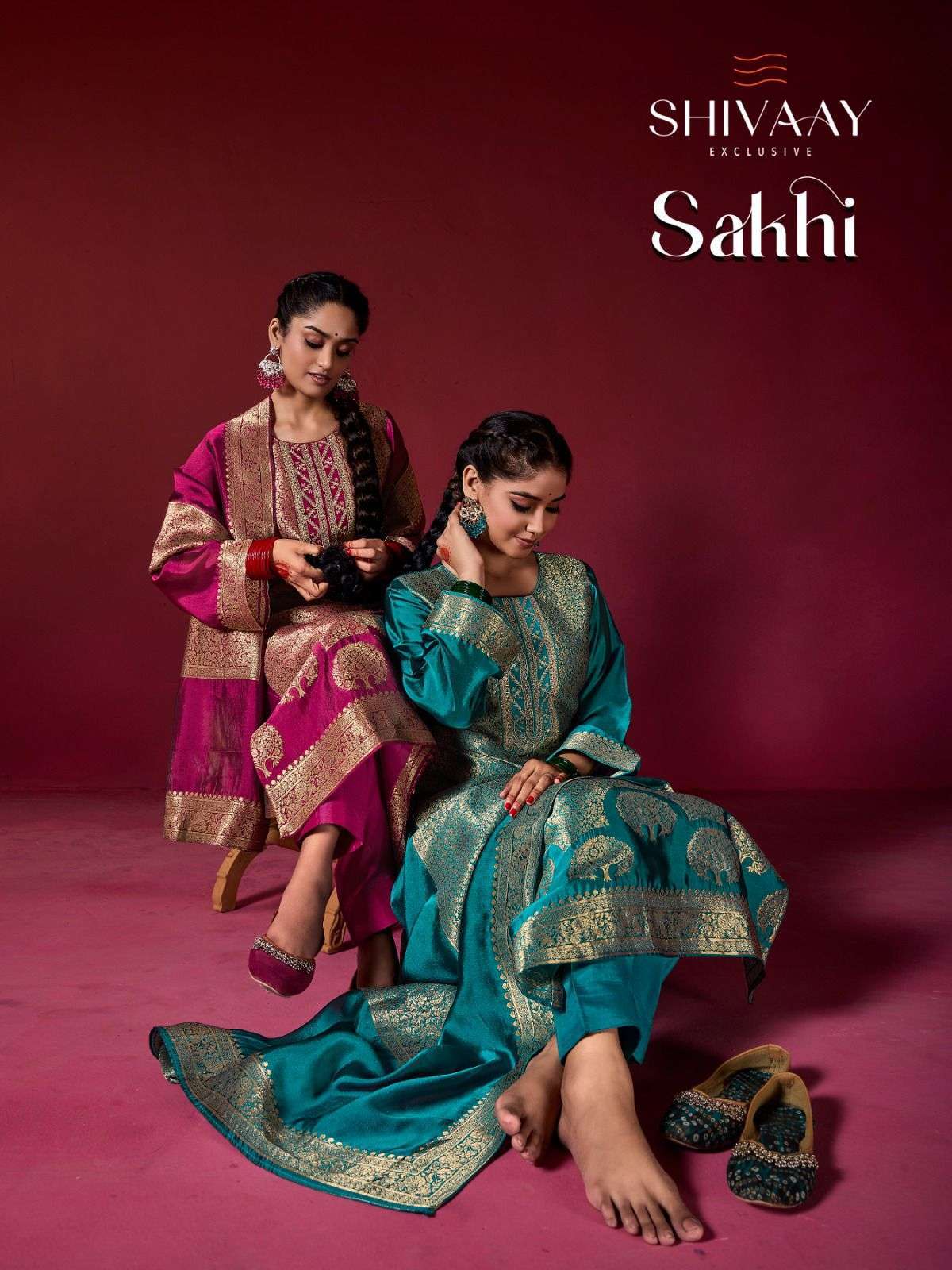 SHIVAAY SAKHI JACQUARD SILK DESIGNER SALWAR KAMEEZ WHOLESALER 