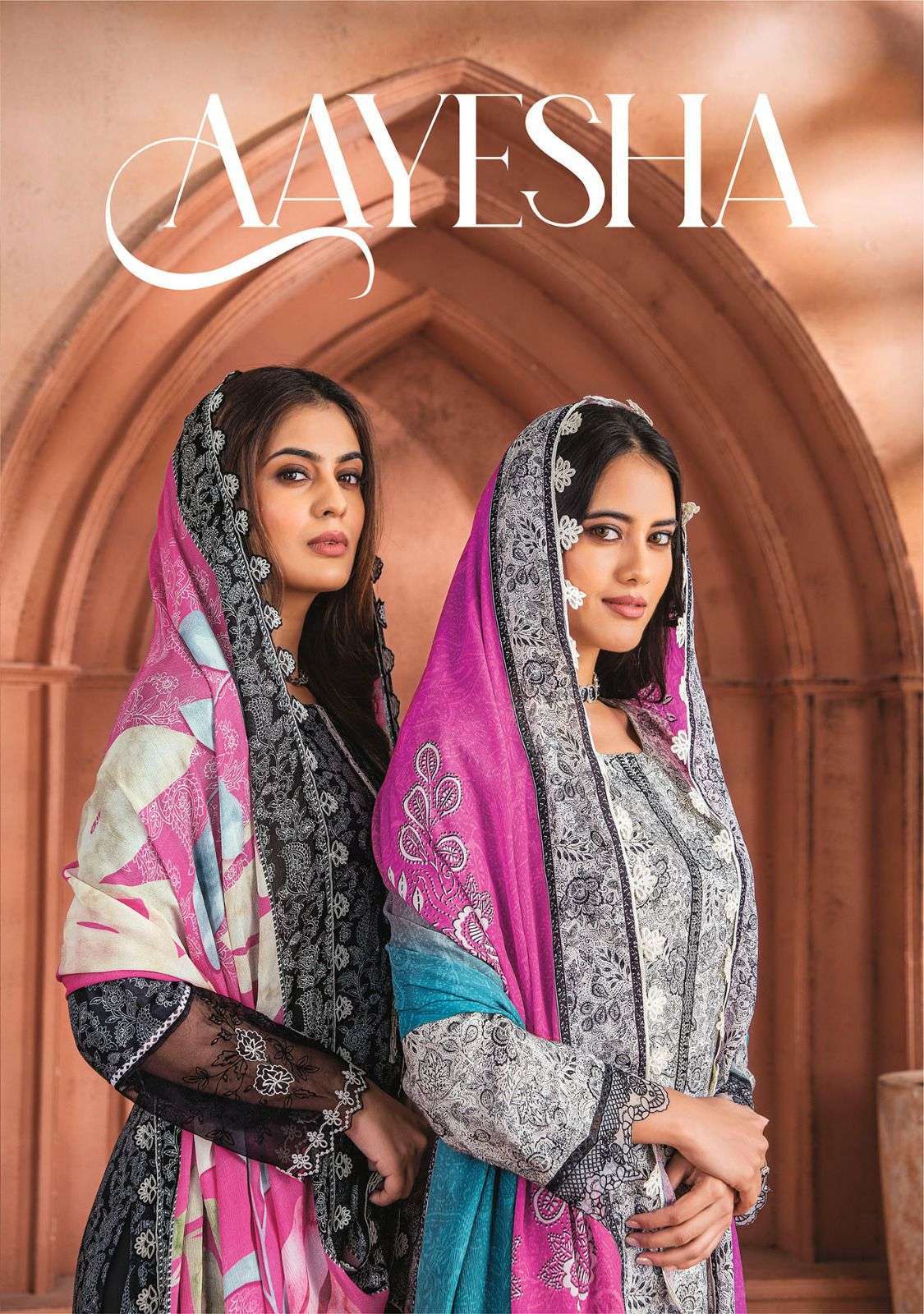 BELA AAYESHA PURE MUSLIN DIGITAL PRINT WITH FANCY EMBRODERY WORK DESIGNER LADIES SUIT SUPPLIER