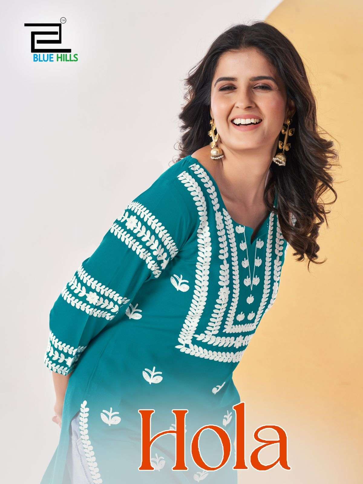 BLUE HILLS HOLA RAYON PRINTED SHORT KURTI ONLINE SUPPLIER IN SURAT 