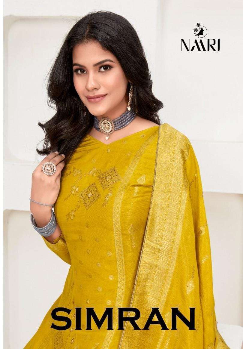 NAARI SIMRAN SIMER JACQUARD PARTY WEAR SALWAR SUIT WHOLESALER 