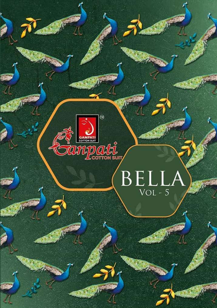 GANPATI COTTON BELLA VOL 5 HEAVY COTTON PRINTED LADIES SUIT WHOLESALE RATE