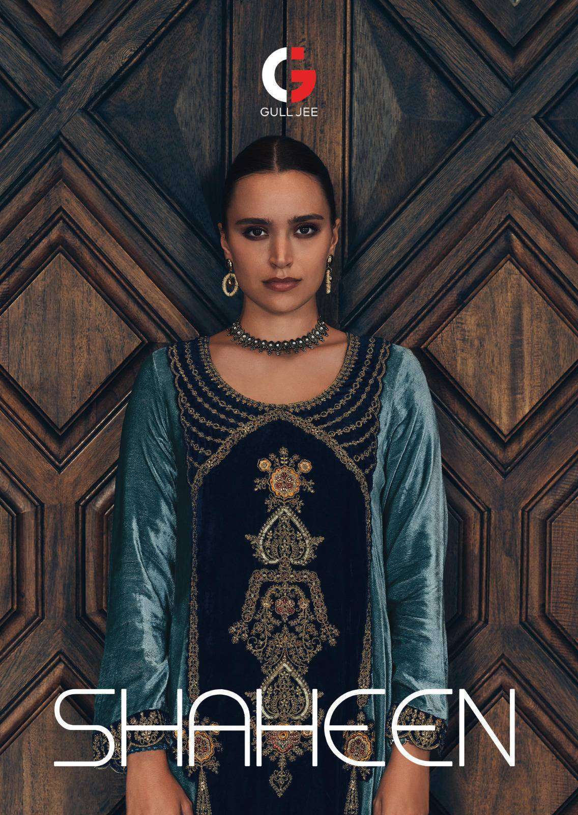 GULL JEE  SHAHEEN VISCOSE VELVET WITH EMBRODERY WORK DESIGNER WINTER SALWAR KAMEEZ DEALER