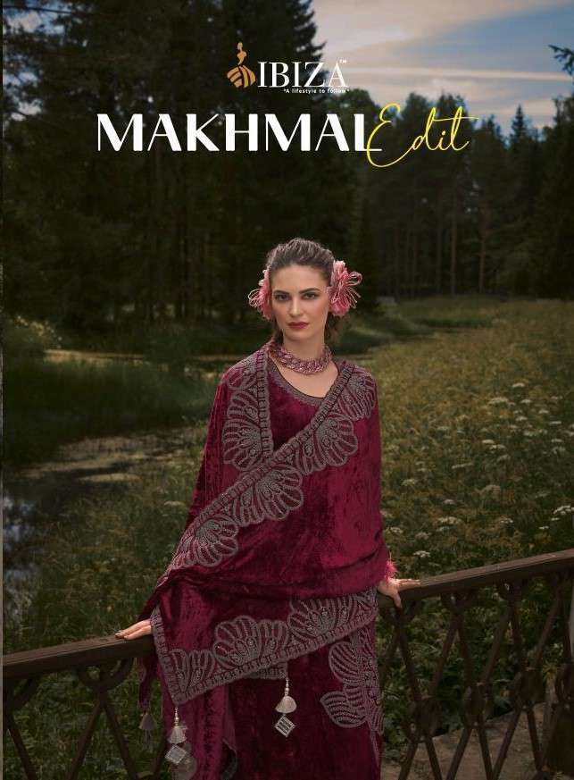 IBIZA MAKHMAL EDIT PURE VISCOSE VELVET FANCY EMBRODERY WORK PARTY WEAR WINTER VELVET SUIT DEALER 