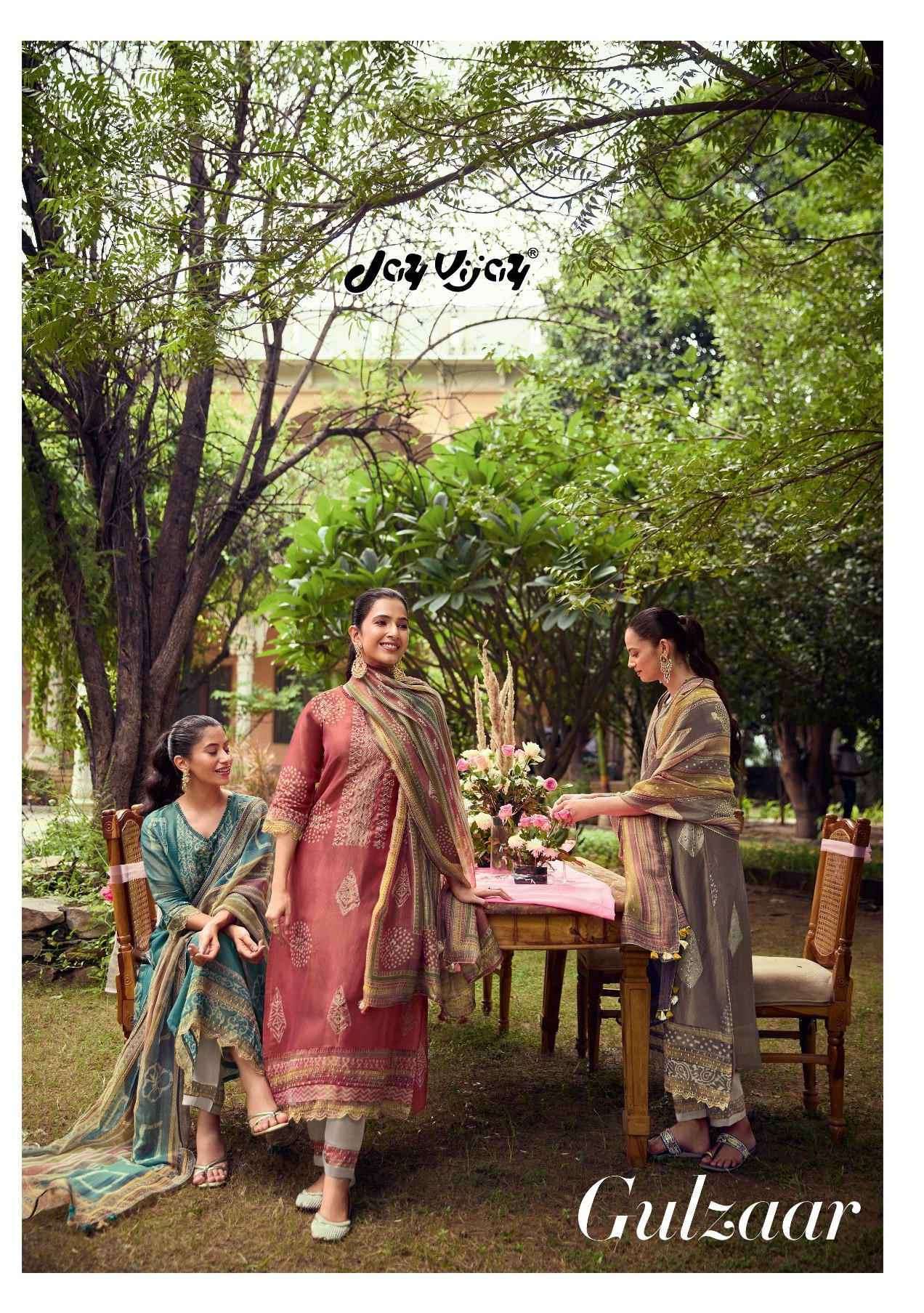 JAY VIJAY GULZAAR PURE BATIK PRINTED FANCY SALWAR KAMEEZ WHOLESALER 