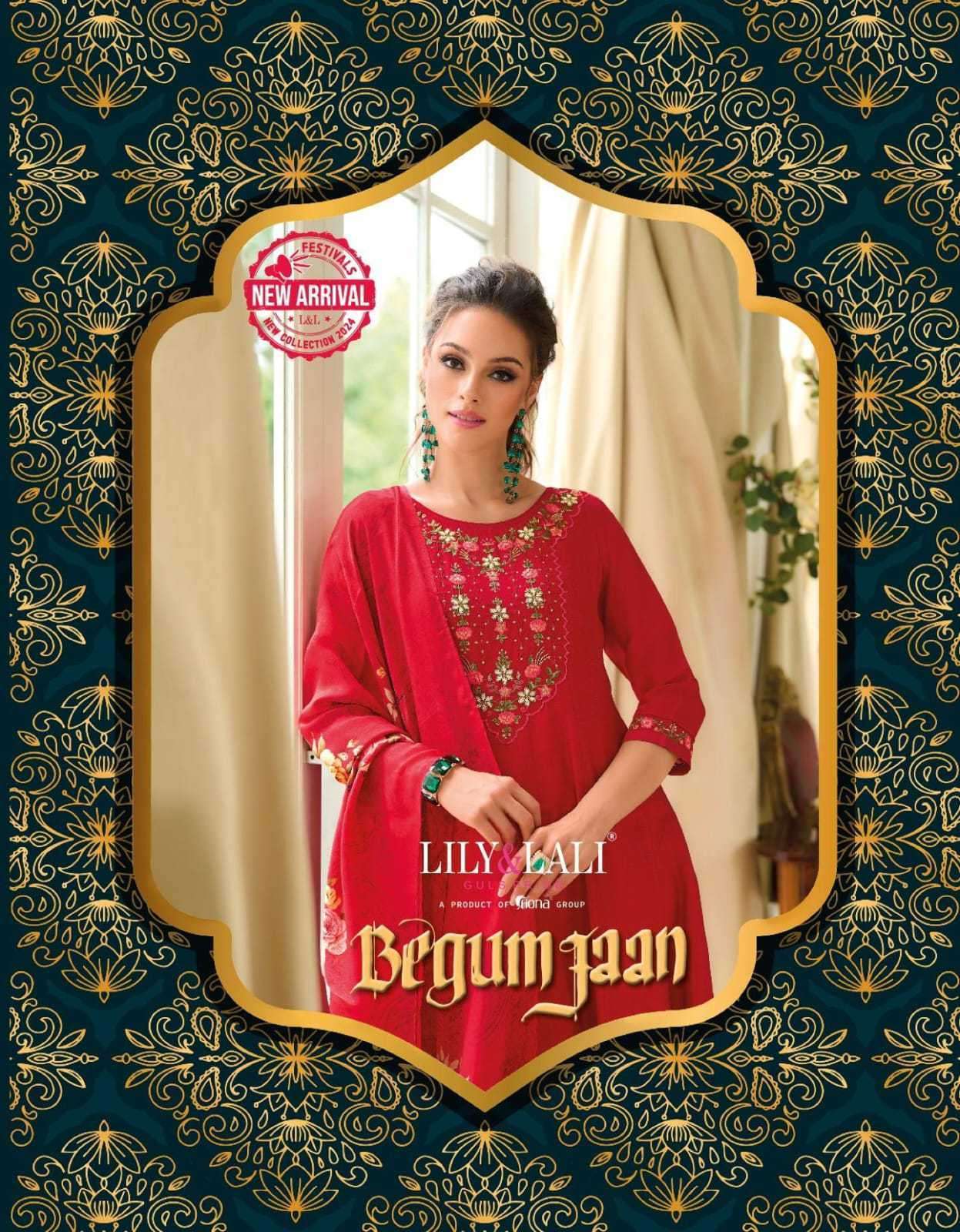 LILY AND LALI BEGUM JAAN DESIGNER SILK ANARKALI STYLE KURTI EXPORTER IN SURAT 