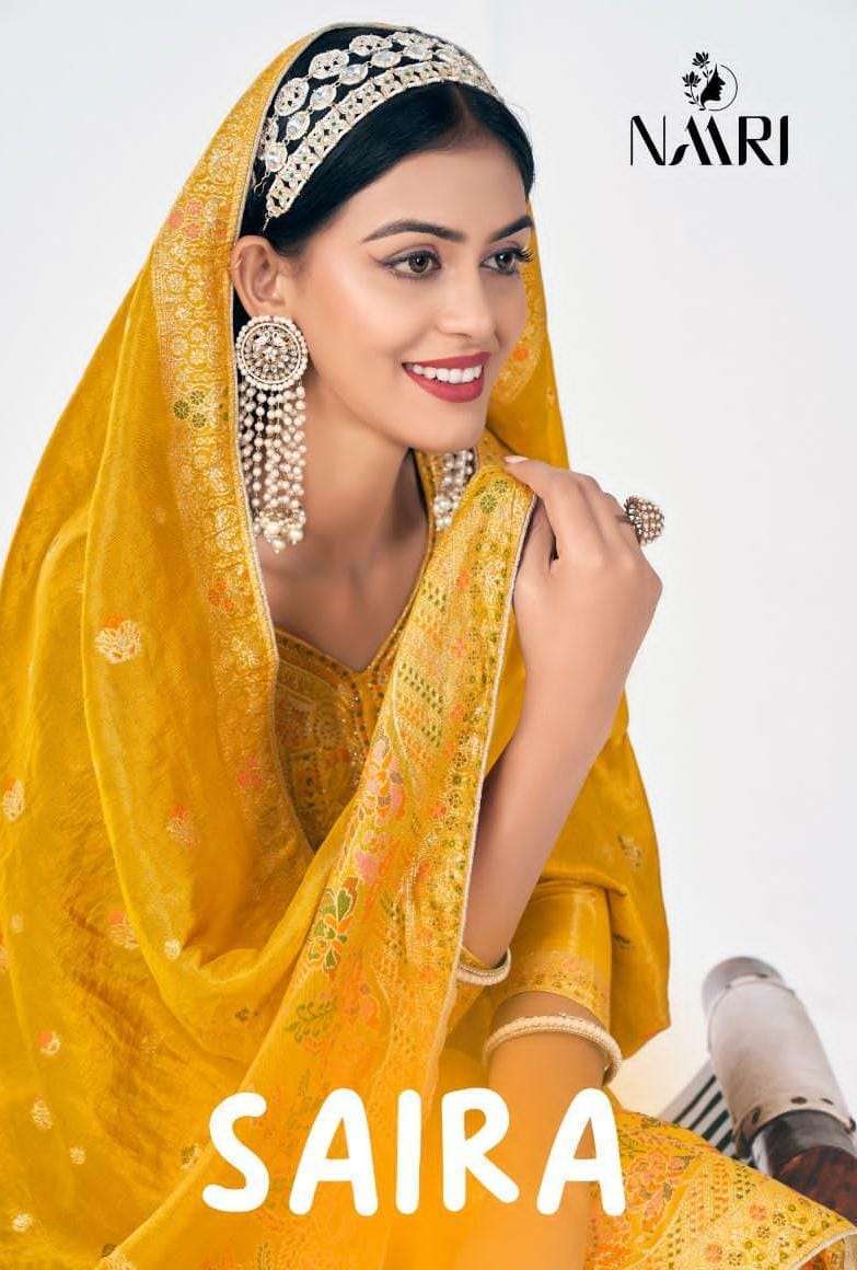 NAARI SAIRA PURE JACQUARD DESIGNER PARTY WEAR SUIT WHOLESALE RATE
