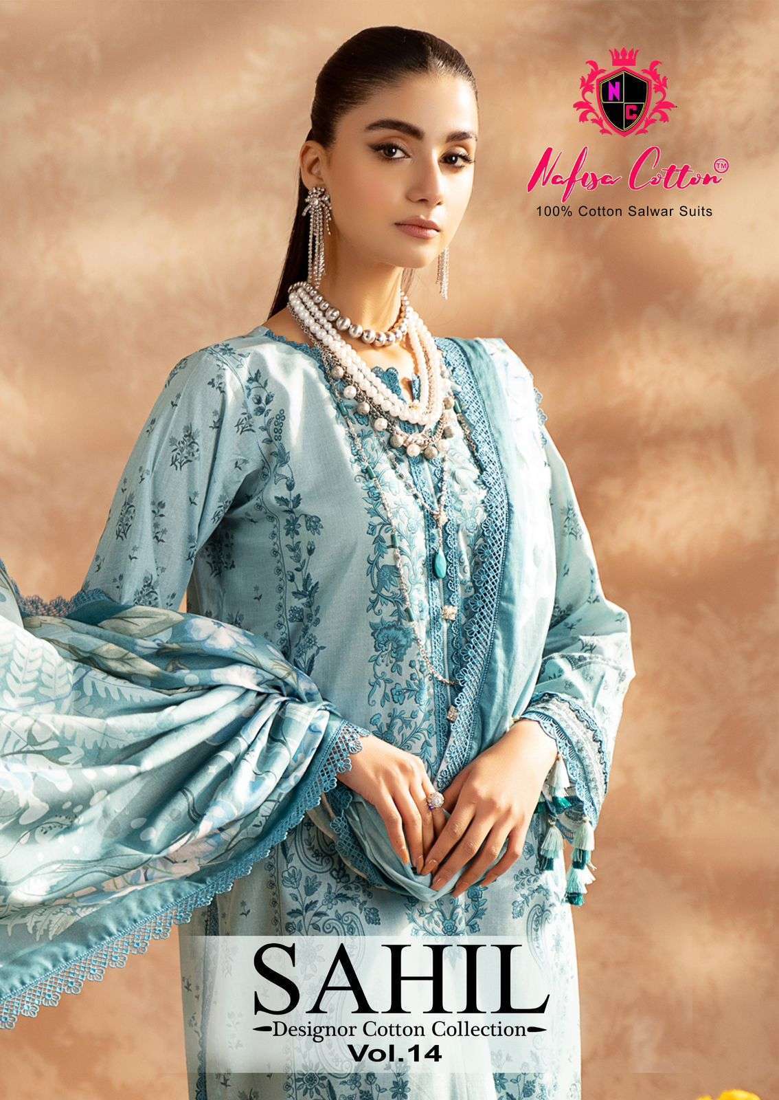 NAFISA COTTON SAHIL VOL 14 PURE COTTON PAKISTANI SUIT WHOLESALE RATE 