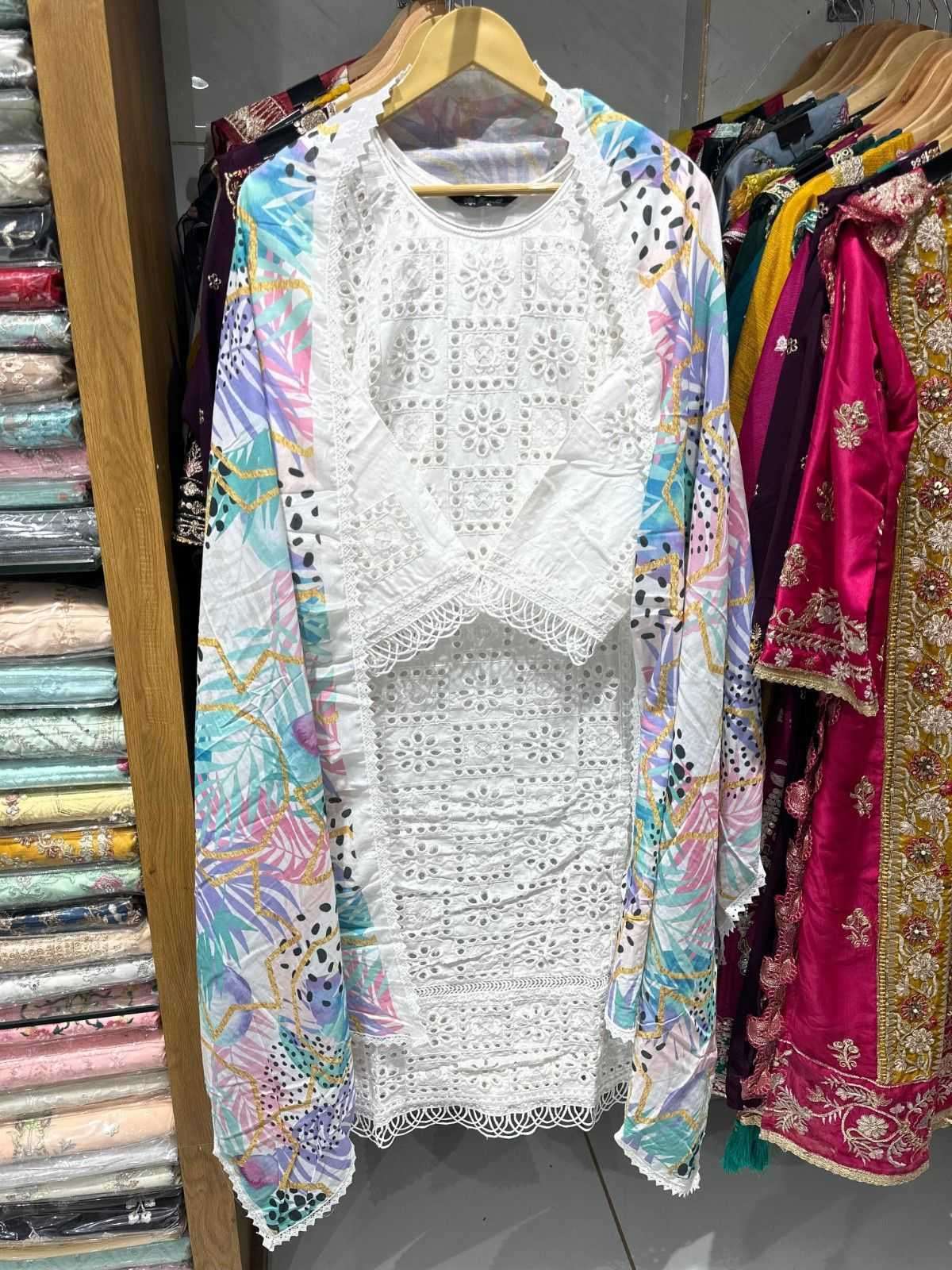 RAMSHA ADAN LIBAS VOL 1 CAMRIC COTTON EMBRODERY WORK READYMADE PAKISTANI SUIT MANUFACTURER