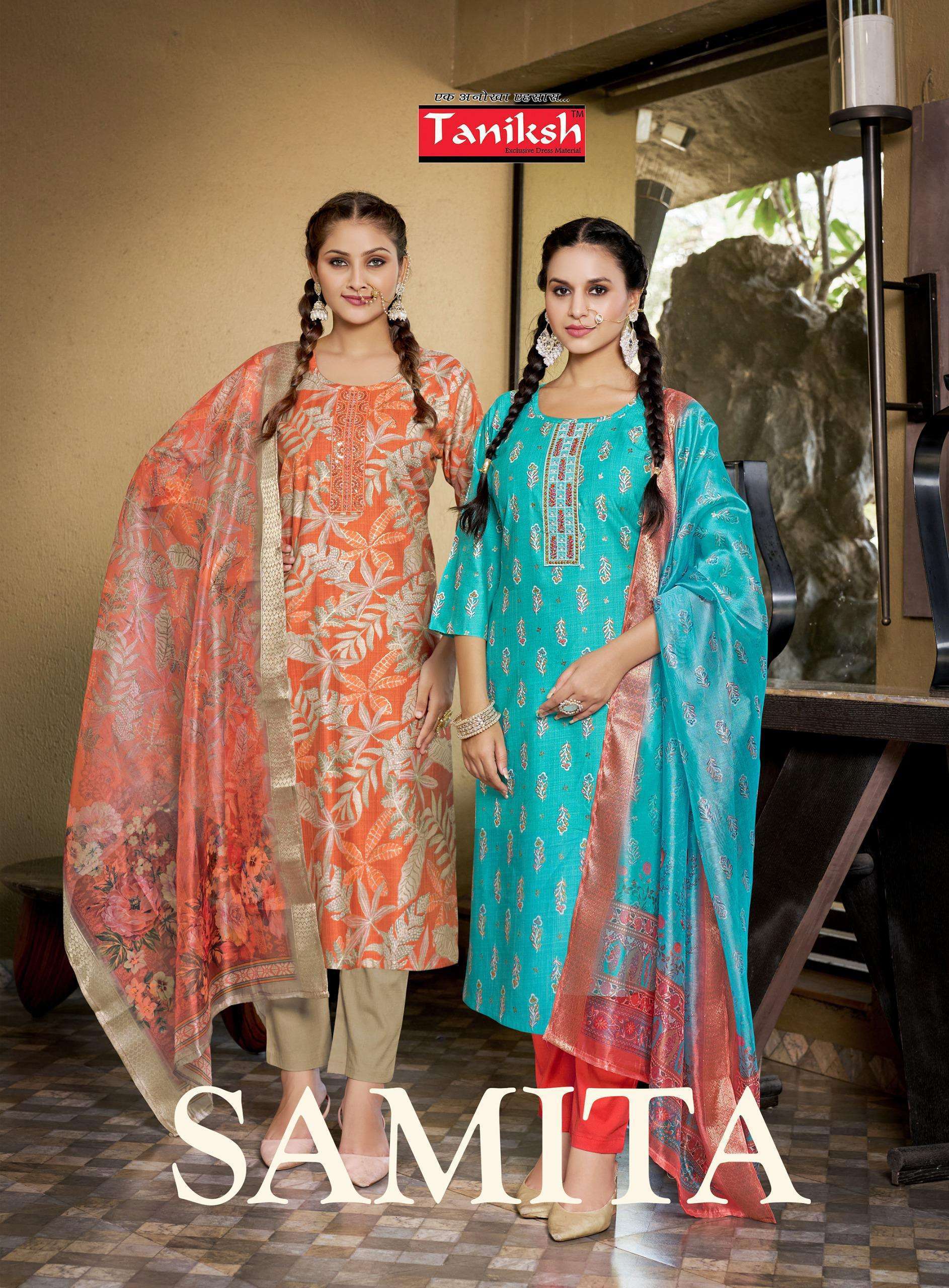 TANIKSH SAMITA VOL 1 FANCY PRINTED THREE PCS KURTI WHOLESALER IN SURAT