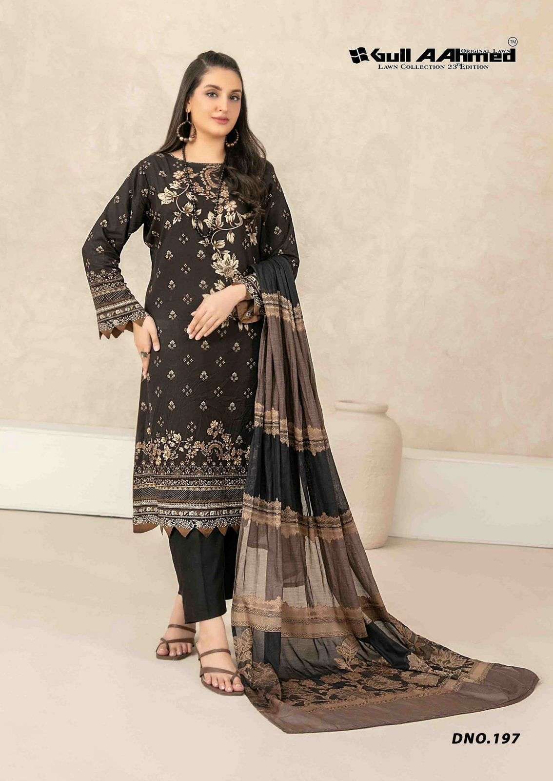 GULL AAHMED LAWN COLLECTIO VOL 23  PURE LAWN COTTON DIGITAL PRINTED PAKISTANI DRESS MATERIAL SUPPLIER