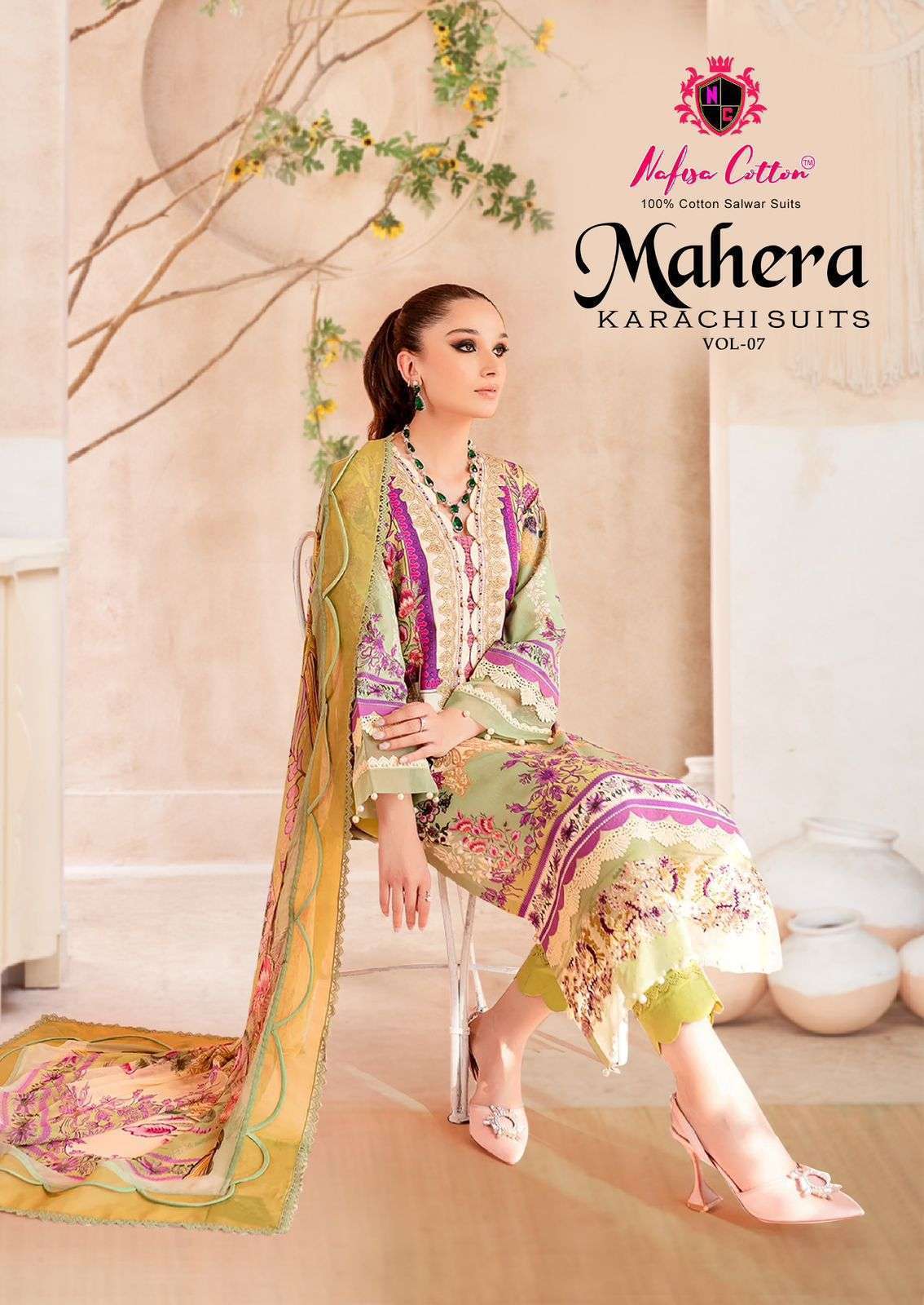 NAFISA COTTON MAHERA VOL 7 SOFT COTTON PAKISTANI PRINTED LADIES SUIT 