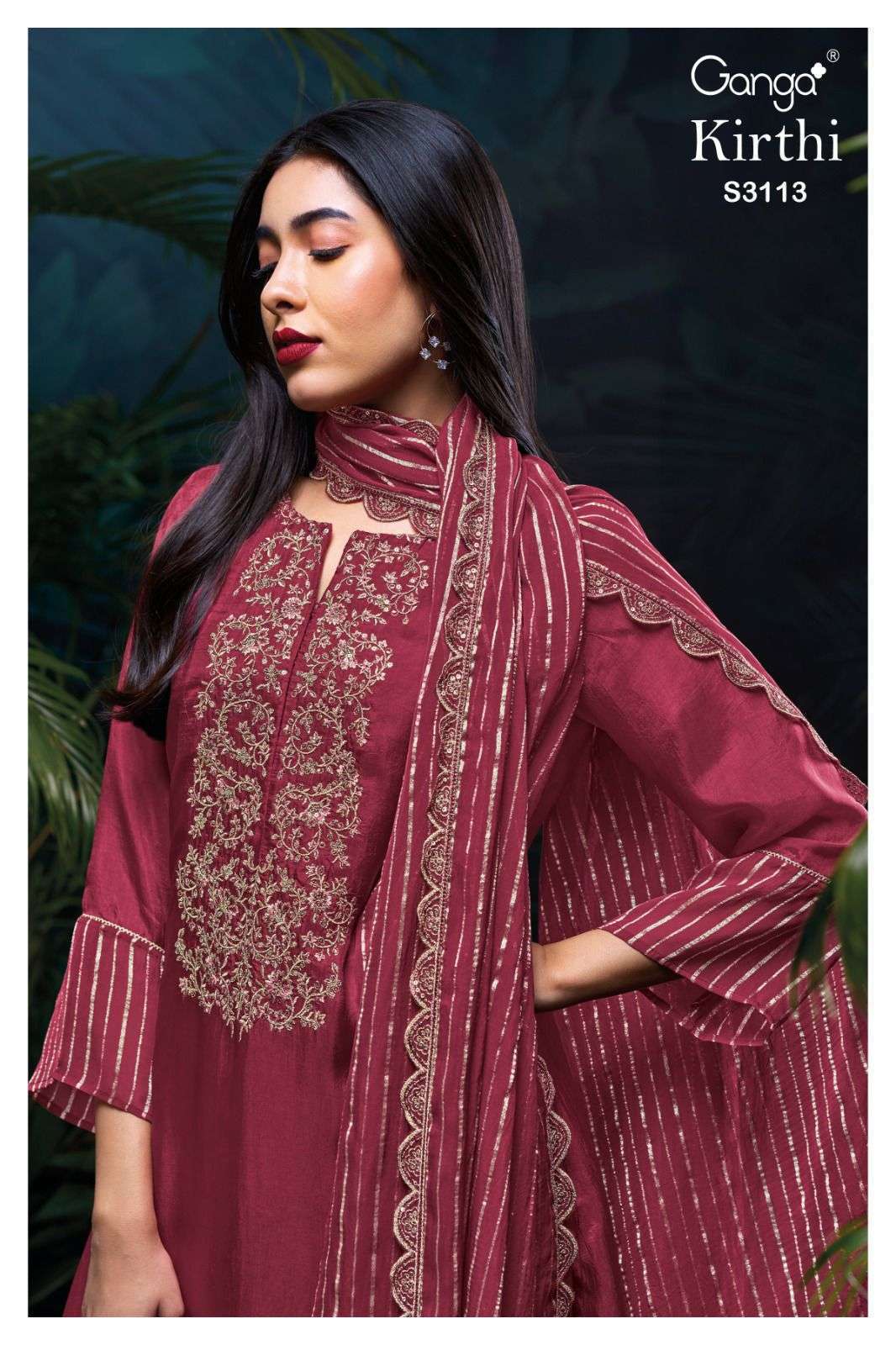 GANGA FASHION KIRTHI 3113 PREMIUM BEMBERG SILK DESIGNER SALWAR KAMEEZ DEALER IN INDIA