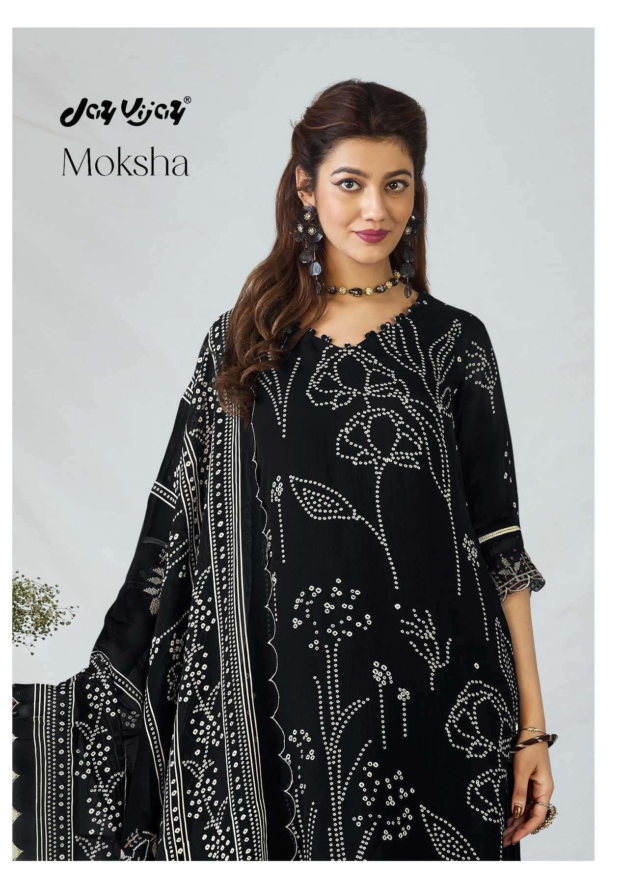 JAY VIJAY MOKSHA 3239 PURE ORGANZA KHADI PRINTED LADIES SUIT WHOLESALER