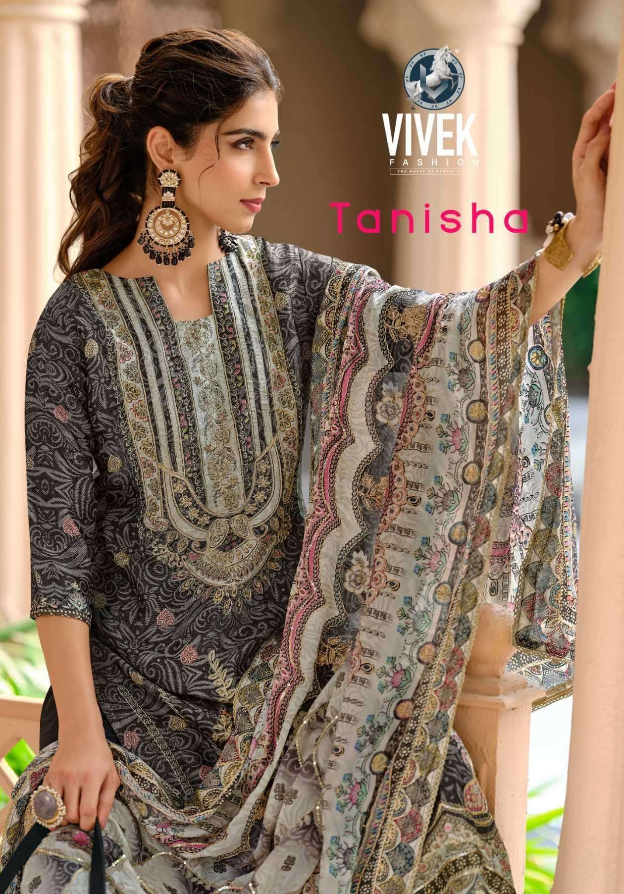 VIVEK FASHION TANISHA PURE TISSU SILK DESIGNER LADIES SUIT WHOLESALER