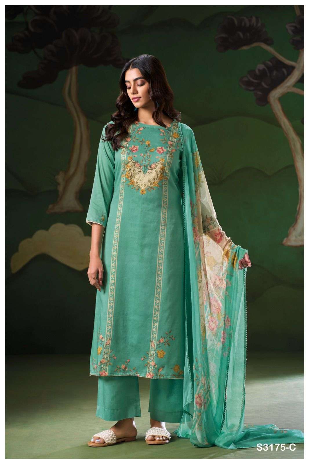 GANGA FASHION AVANTIKA 3175 PREMIUM COTTON SATIN PRINTED SALWAR KAMEEZ WHOLESALER 