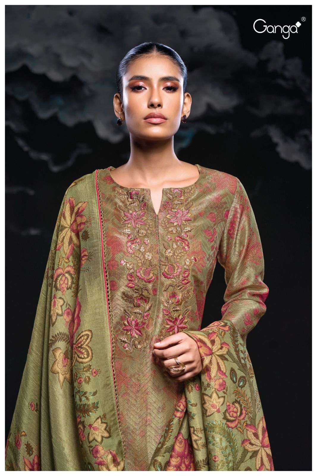 GANGA FASHION SANSKRUTI 3081 PREMIUM BEMBERG SILK CASUAL WEAR LADIES SUIT SUPPLIER