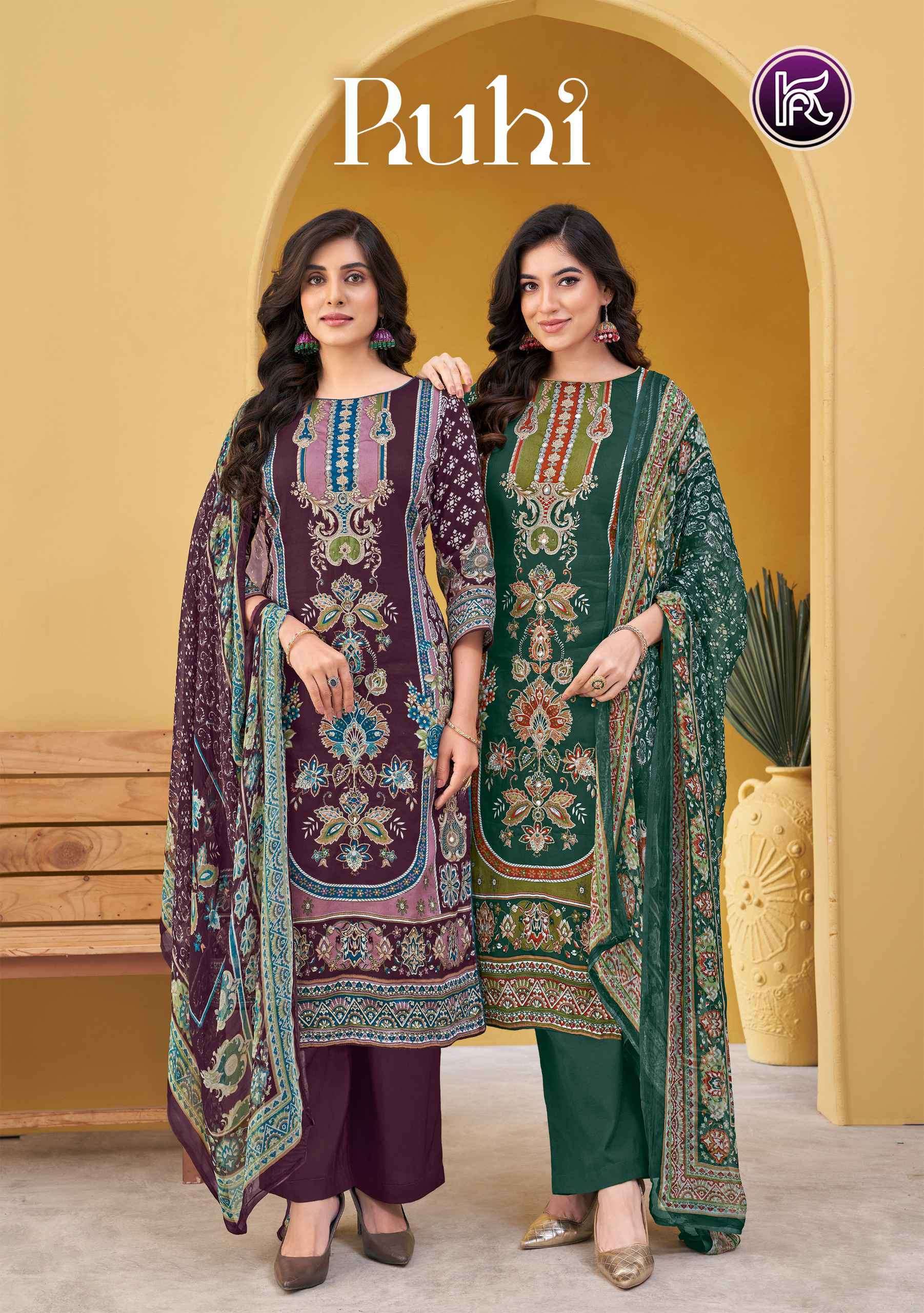 KALA FASHION RUHI JAM COTTON PAKISTANI PRINTED SALWAR SUIT WHOLESALER 
