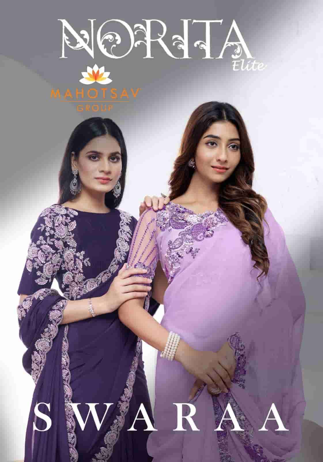 MAHOTSAV NORITA SWARAA 44001 TO 44018 PARTY WEAR SILK SAREE EXPORTER