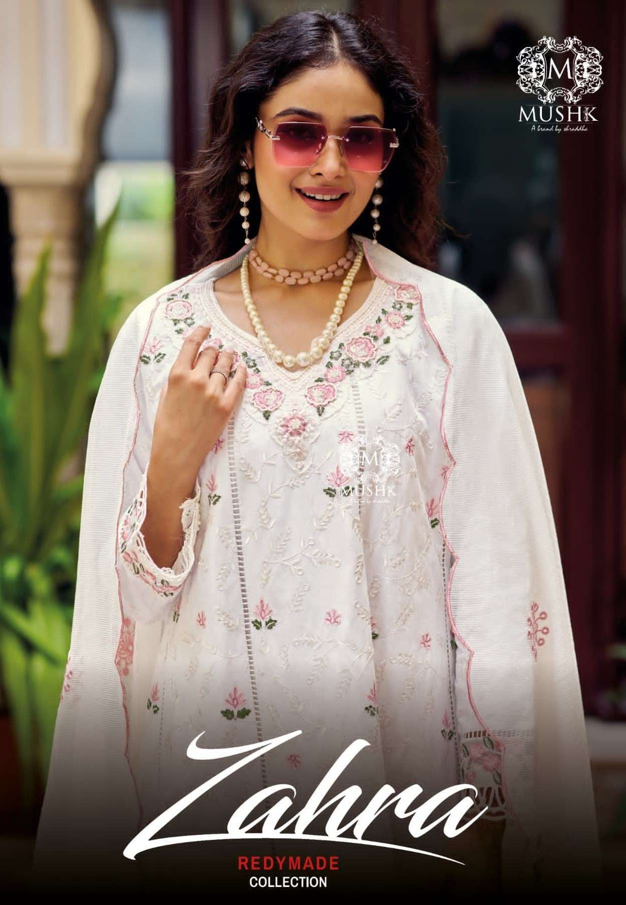 MUSHQ ZAHRA DESIGNER ANARKALI STYLE READYMADE SUIT WHOLESALER 