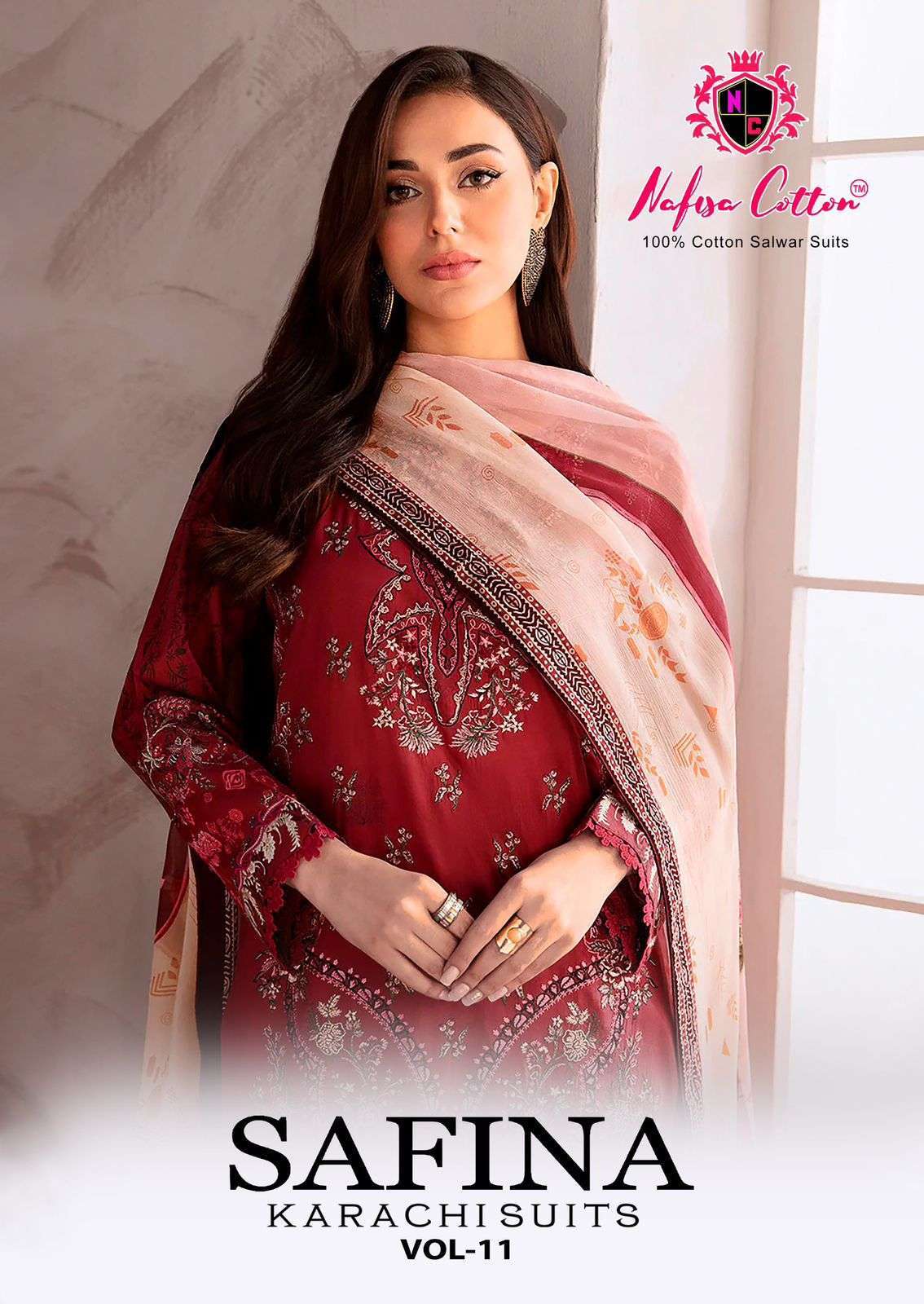 NAFISA COTTON SAFINA VOL 11  PAKISTANI PRINTED DRESS MATERIAL MANUFACTURER
