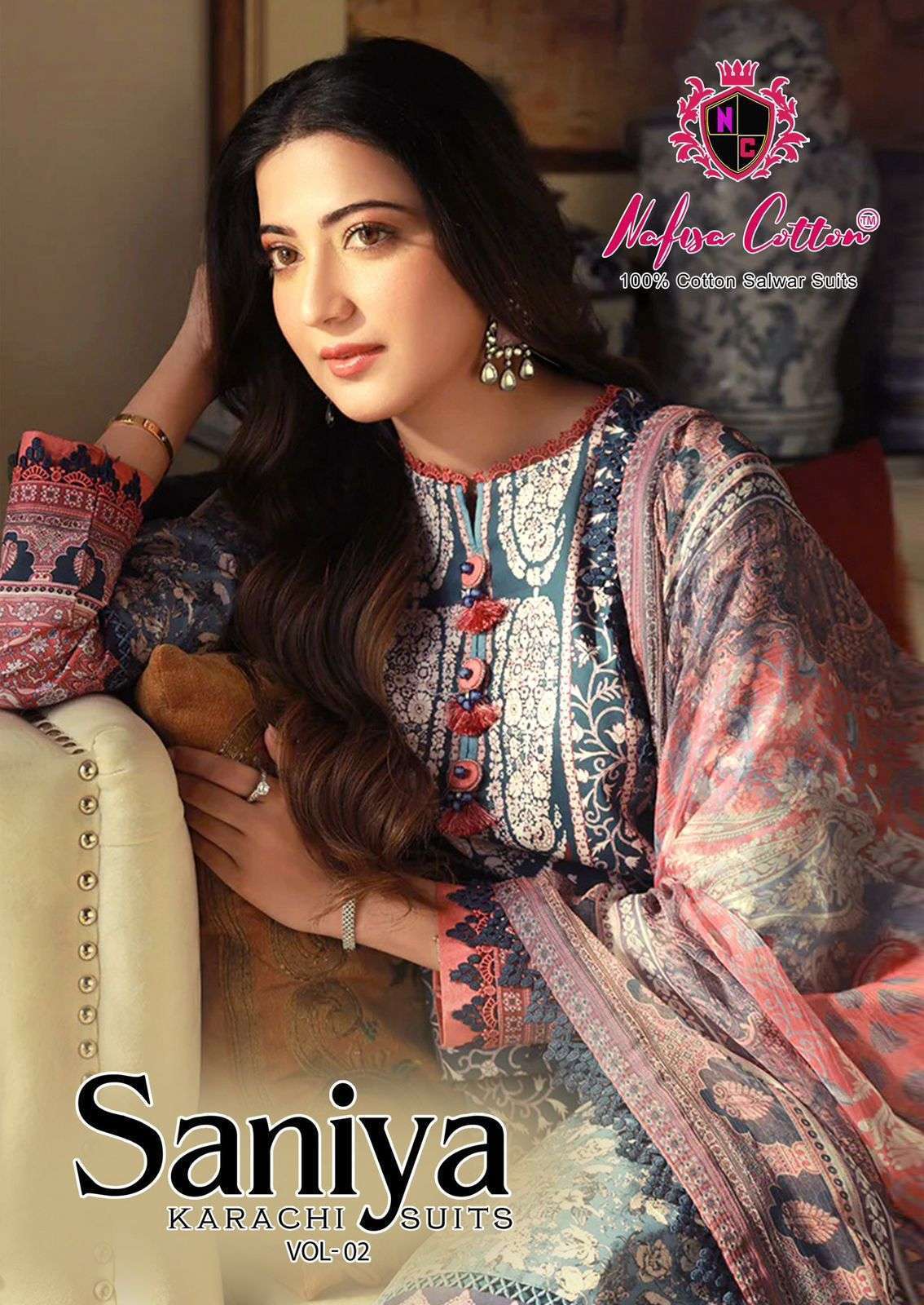 NAFISA COTTON SANIYA VOL 2 PRINTED COTTON SUIT COLLECTION WHOLESALER