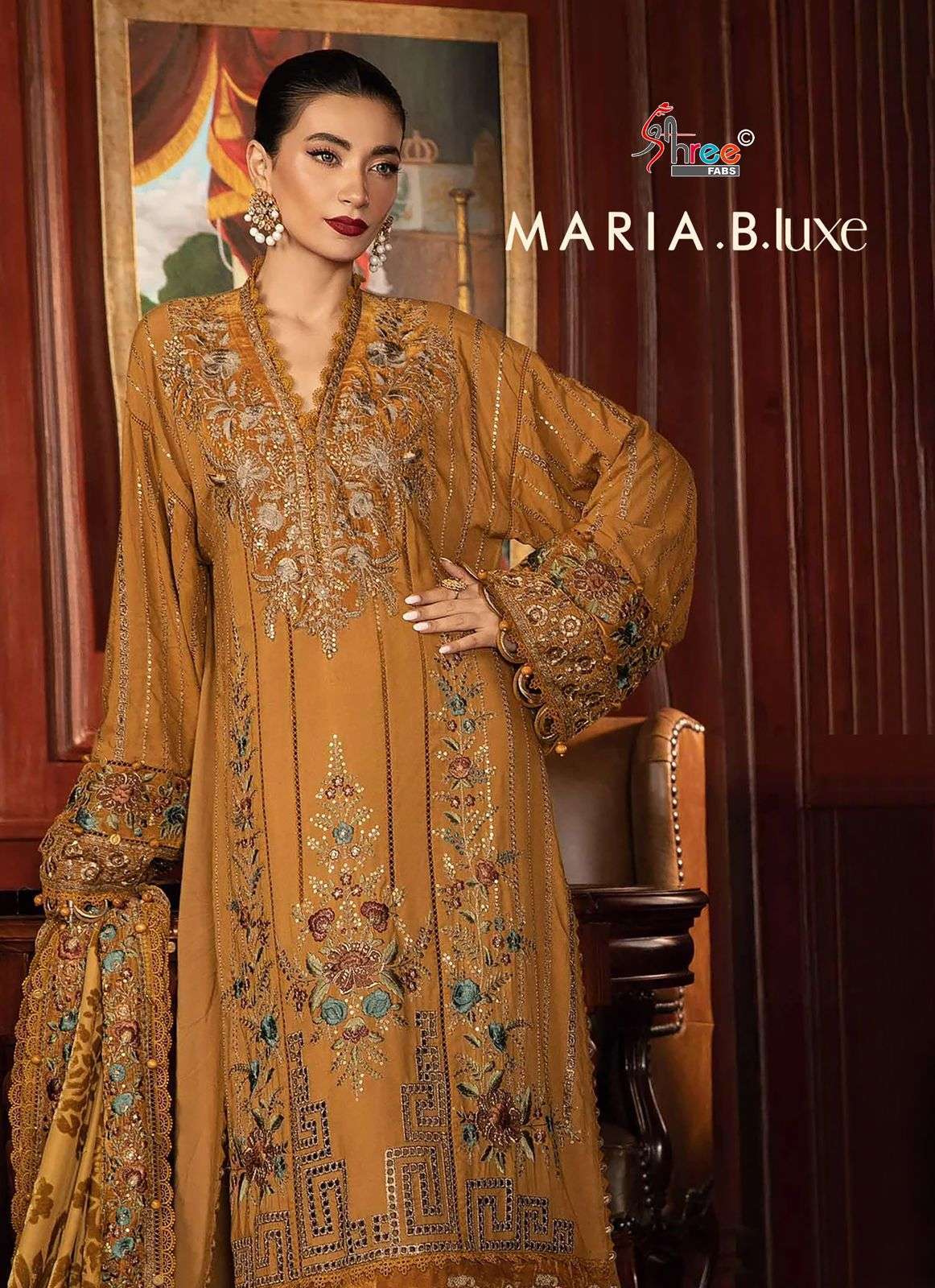 SHREE FAB MARIA B LUXE PURE VISCOSE  FANCY PAKISTANI SUIT CATALOG WHOLESALER 