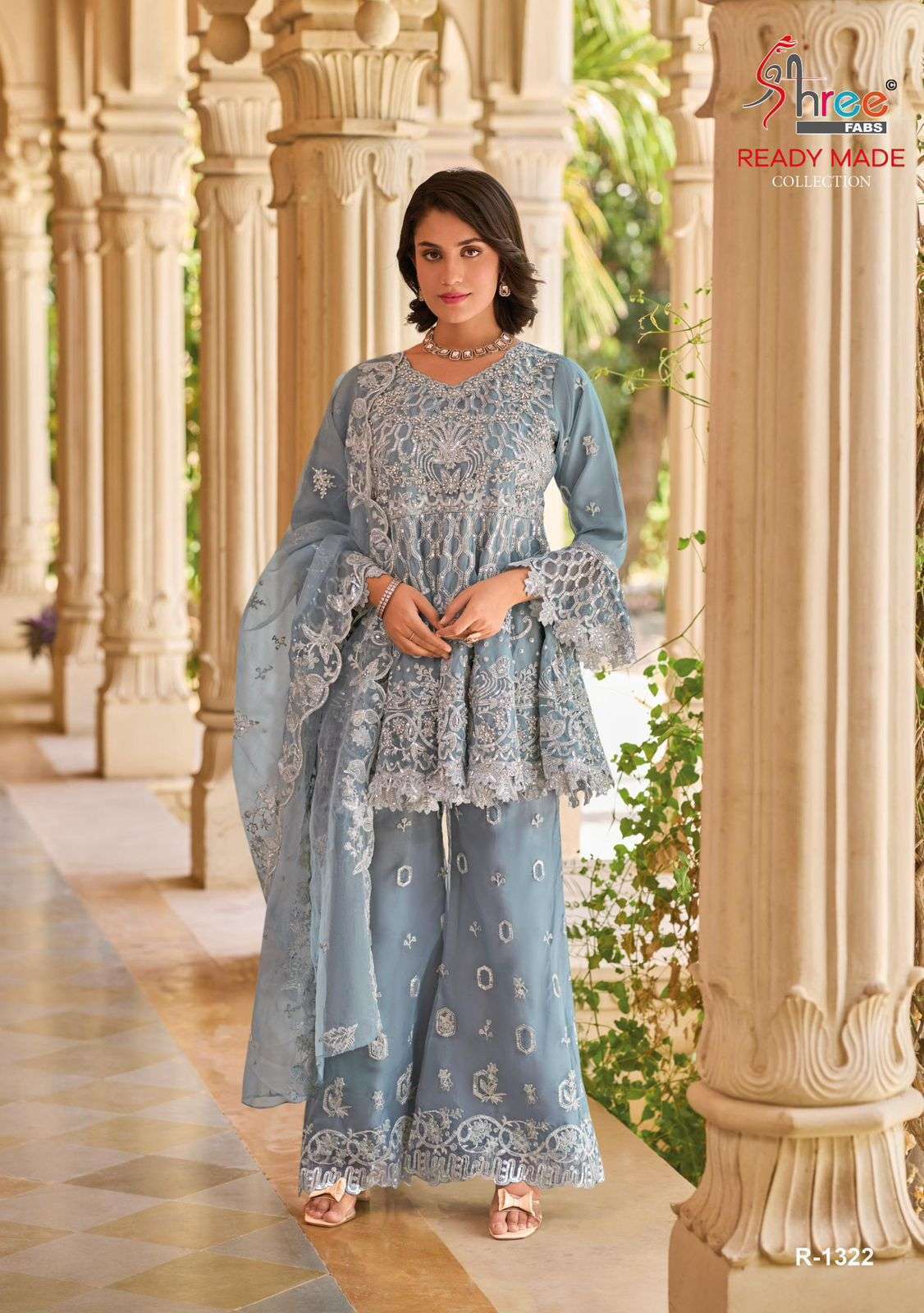 SHREE FAB R 1322 COLOURS PARTY WEAR DESIGNER READYMADE PAKISTANI SUIT WHOLESALER