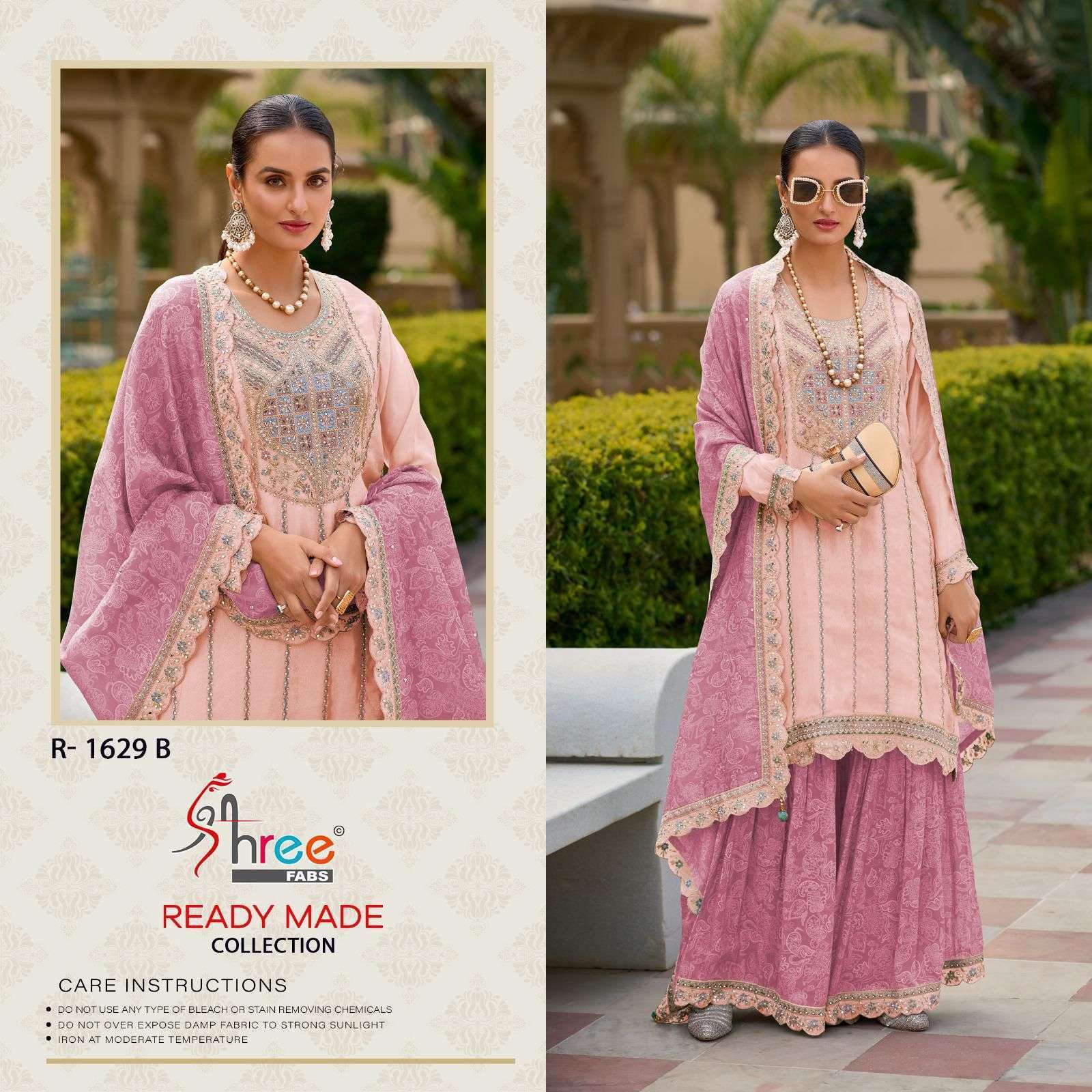 SHREE FAB R 1629 COLOURS DESIGNER PARTY WEAR READYMADE PAKISTANI SUIT SUPPLIER