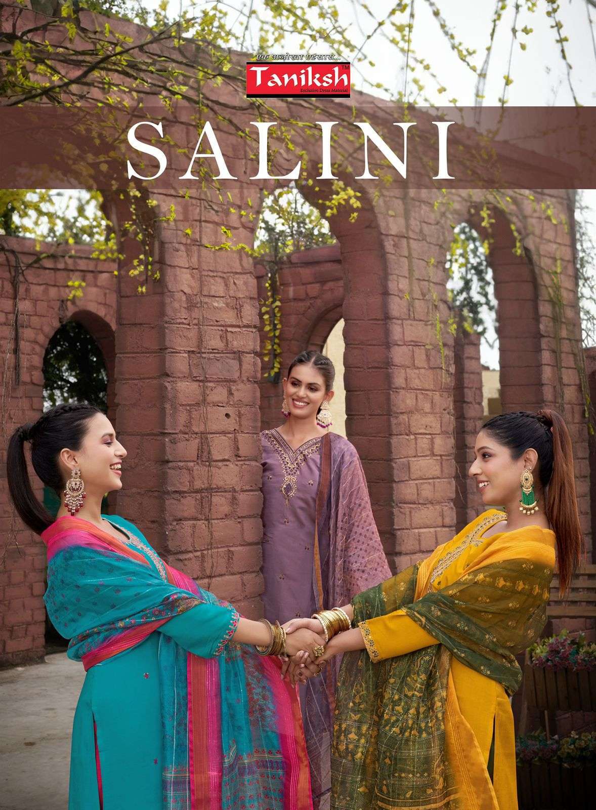 TANIKSH SALINI SHIMMER FANCY THREE PCS KURTI WHOLESALERR