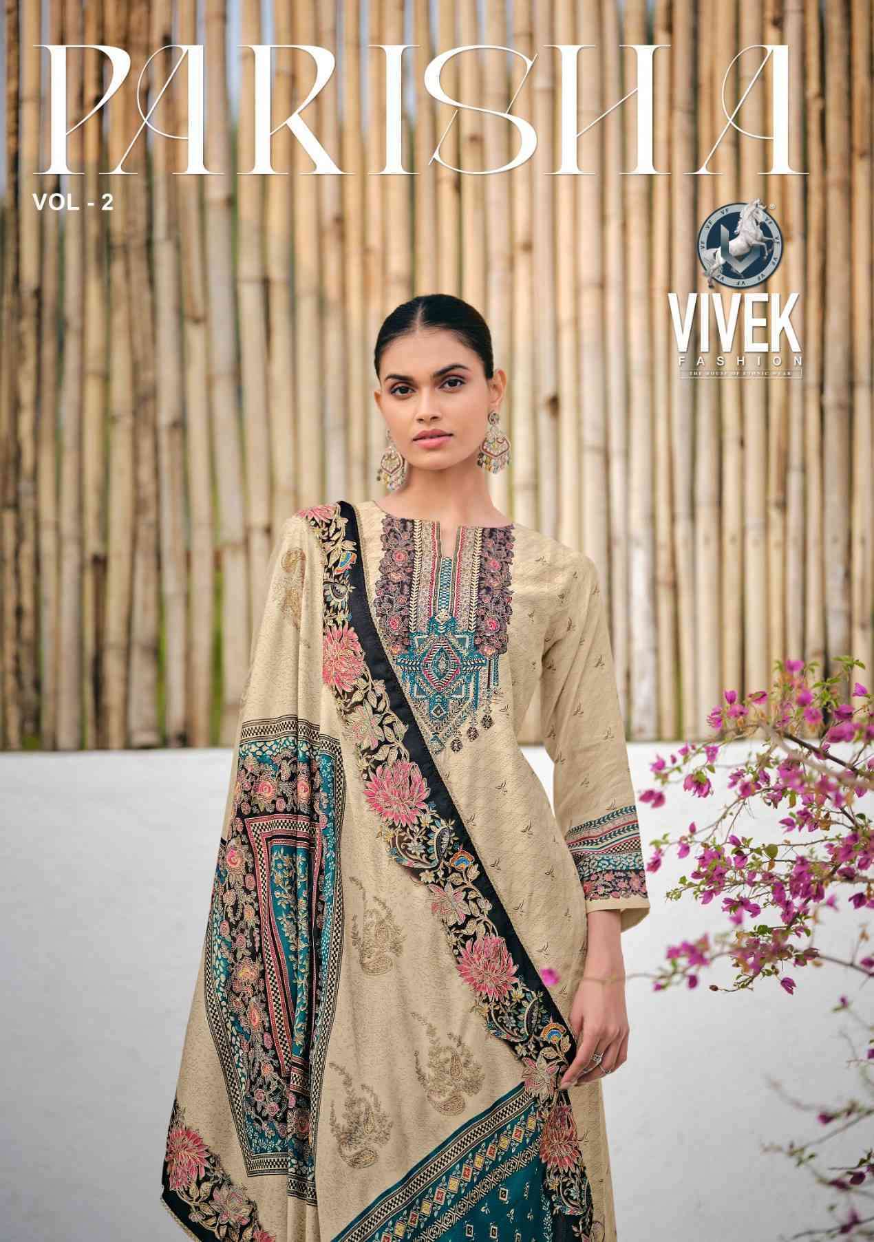 VIVEK FASHION PARISHA VOL 2 PREMIUM DESIGNER MODAL SILK SUIT COLLECTION WHOLESALE RATE DEALER