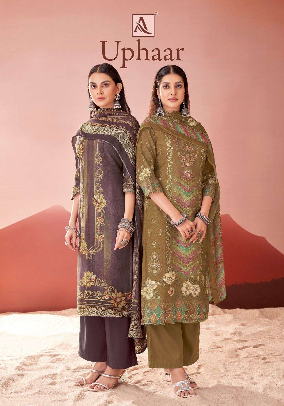 ALOK SUIT UPHAAR VISCOSE MUSLIN HANDWORK LADIES SUIT WHOLESALE RATE 