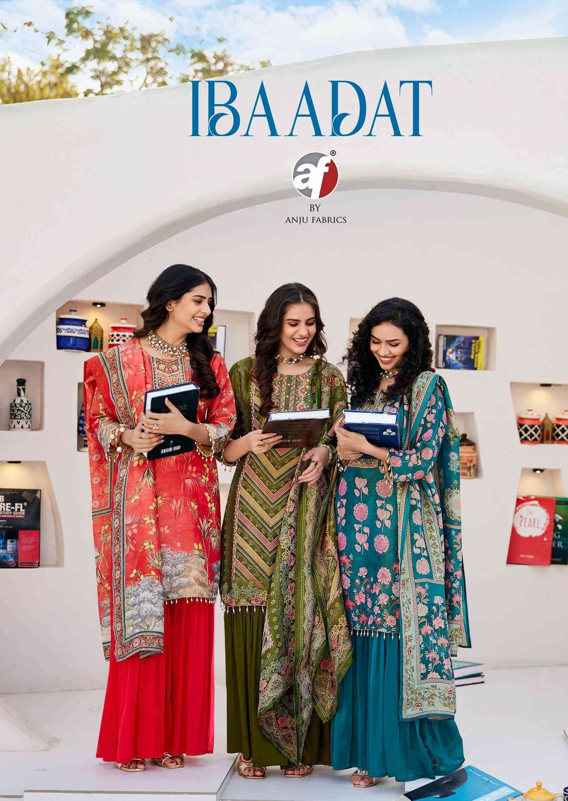 ANJU FABRICS IBAADAT SHARARA SUIT NEW DESIGN SUPPLIER
