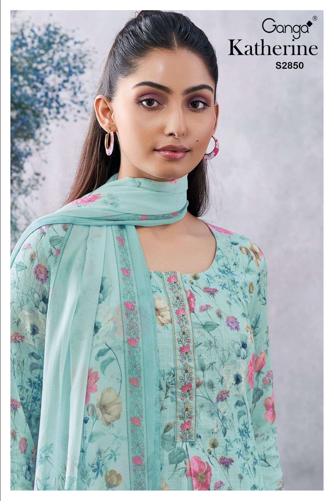 GANGA FASHION KATHERINE 2850 COTTON LINEN SALWAR KAMEEZ CATALOG EXPORTER