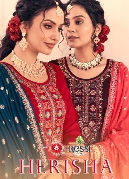 TRIPLE AAA HERISA VOL 2  FESTIVE WEAR JAM COTTON LADIES SUIT SUPPLIER IN SURAT