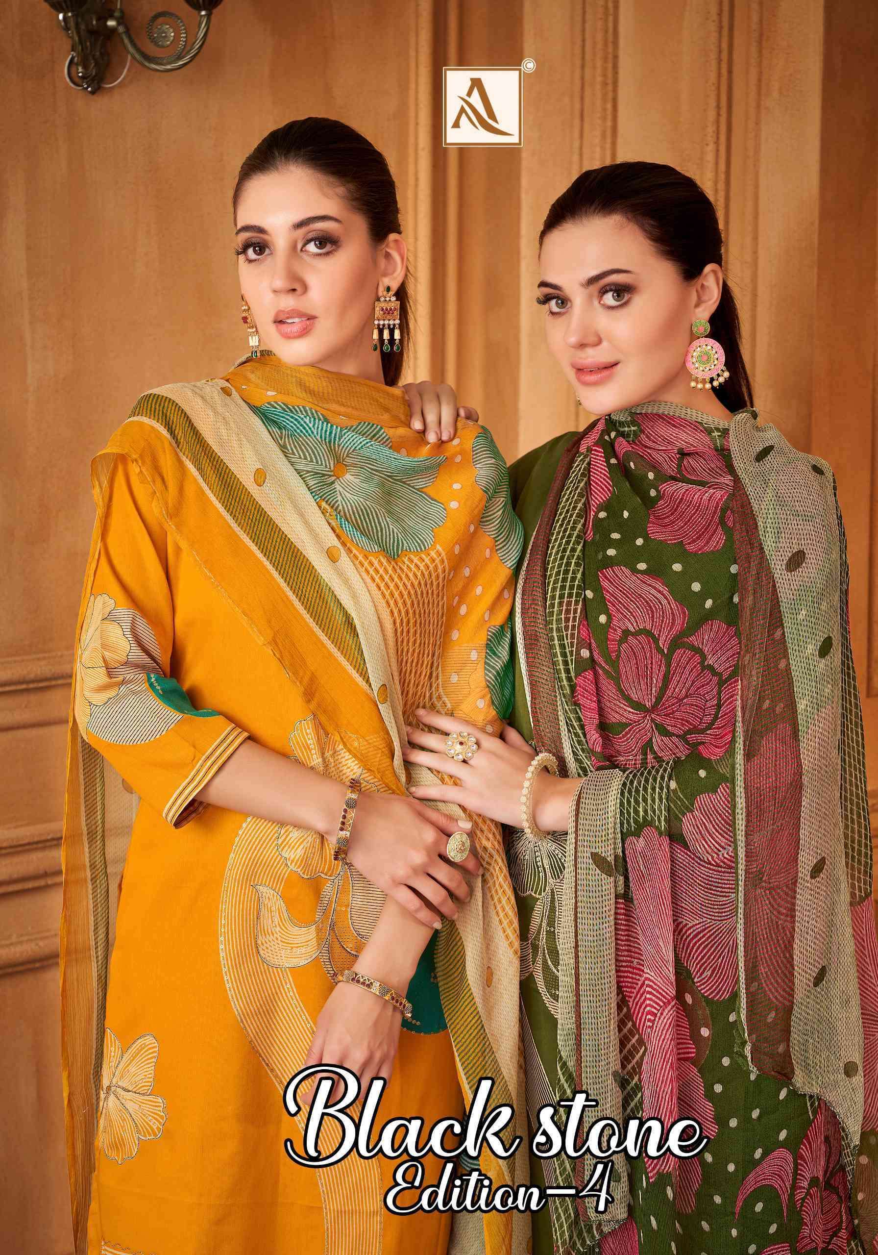 ALOK BLACK STONE EDITION 4 JAM COTTON FANCY LADIES SUIT COLLECTION SUPPLIER