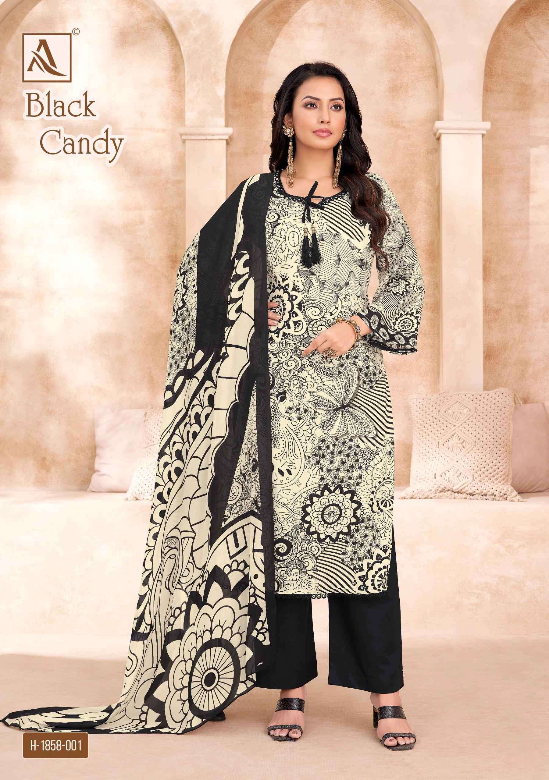 ALOK SUIT BLACK CANDY VISCOSE MUSLIN DIGITAL PRINTED SALWAR KAMEEZ CATALOG EXPORTER