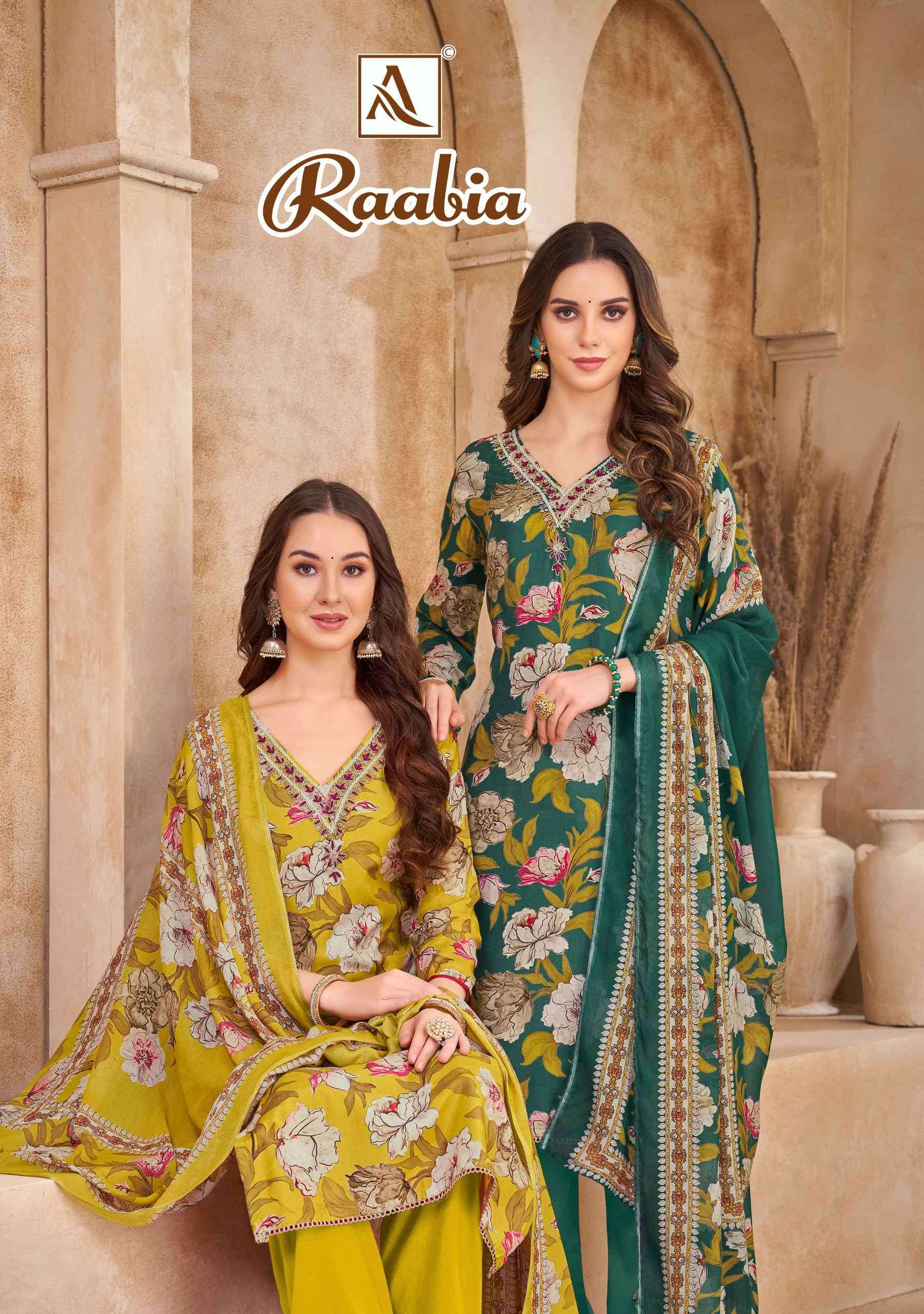 ALOK SUIT RAABIA VISCOSE MUSLIN DIGITAL PRINTED UNSTITCHED SALWAR KAMEEZ WHOLESALER 