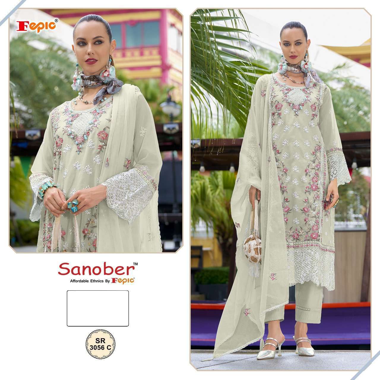 FEPIC SR 3056 COLOURS DESIGNER READYMADE PAKISTANI SUIT CATALOG SUPPLIER