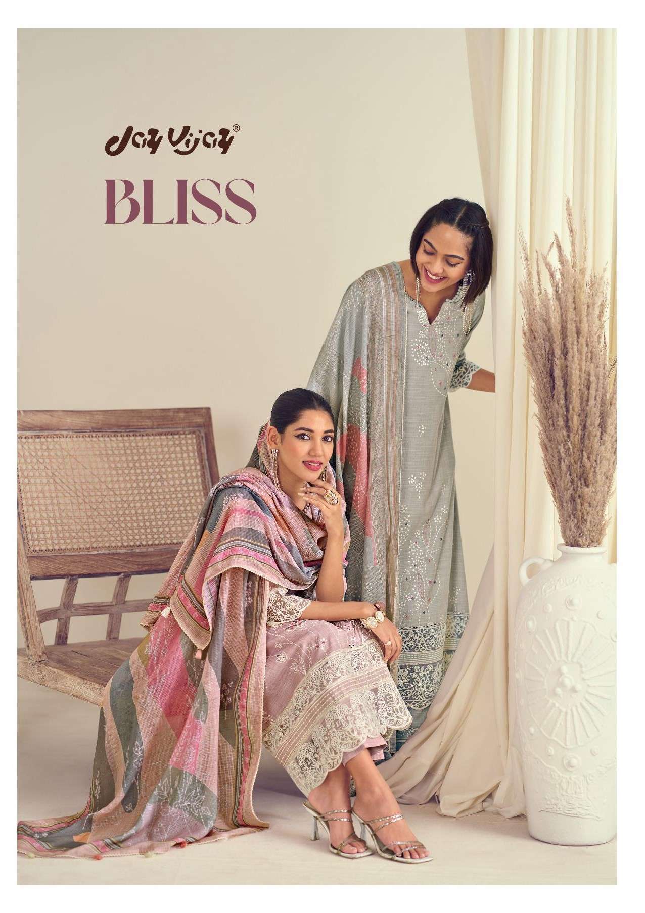 JAY VIJAY BLISS  PURE COTTON PRINT WITH EMBRODERY SALWAR KAMEEZ SUPPLIER 