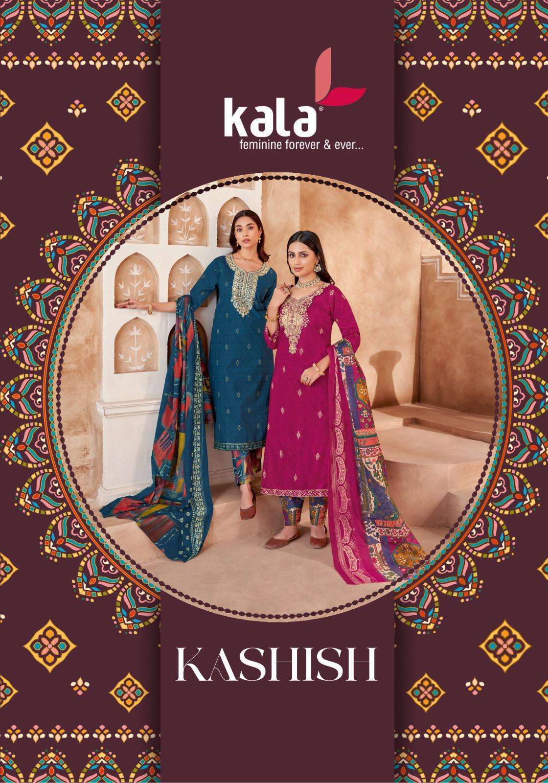 KALA FASHION KASHISH  COTTON PAKISTANI PRINTED READYMADE SUIT WHOLESALER 